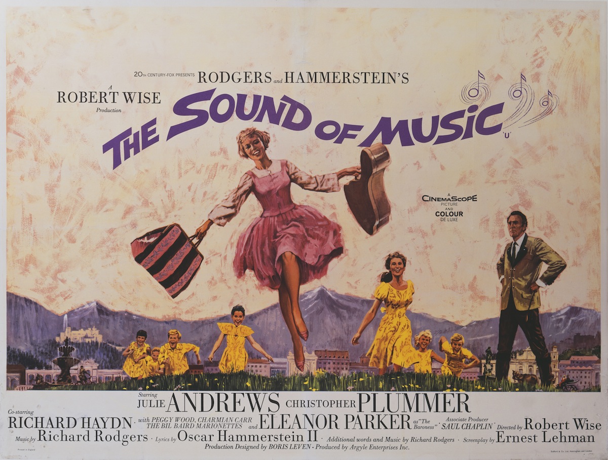 A poster for Robert Wise's 1965 drama 'The Sound of Music' starring Julie Andrews, Christopher Plummer, and Eleanor Parker (Movie Poster Image Art/Getty Images)