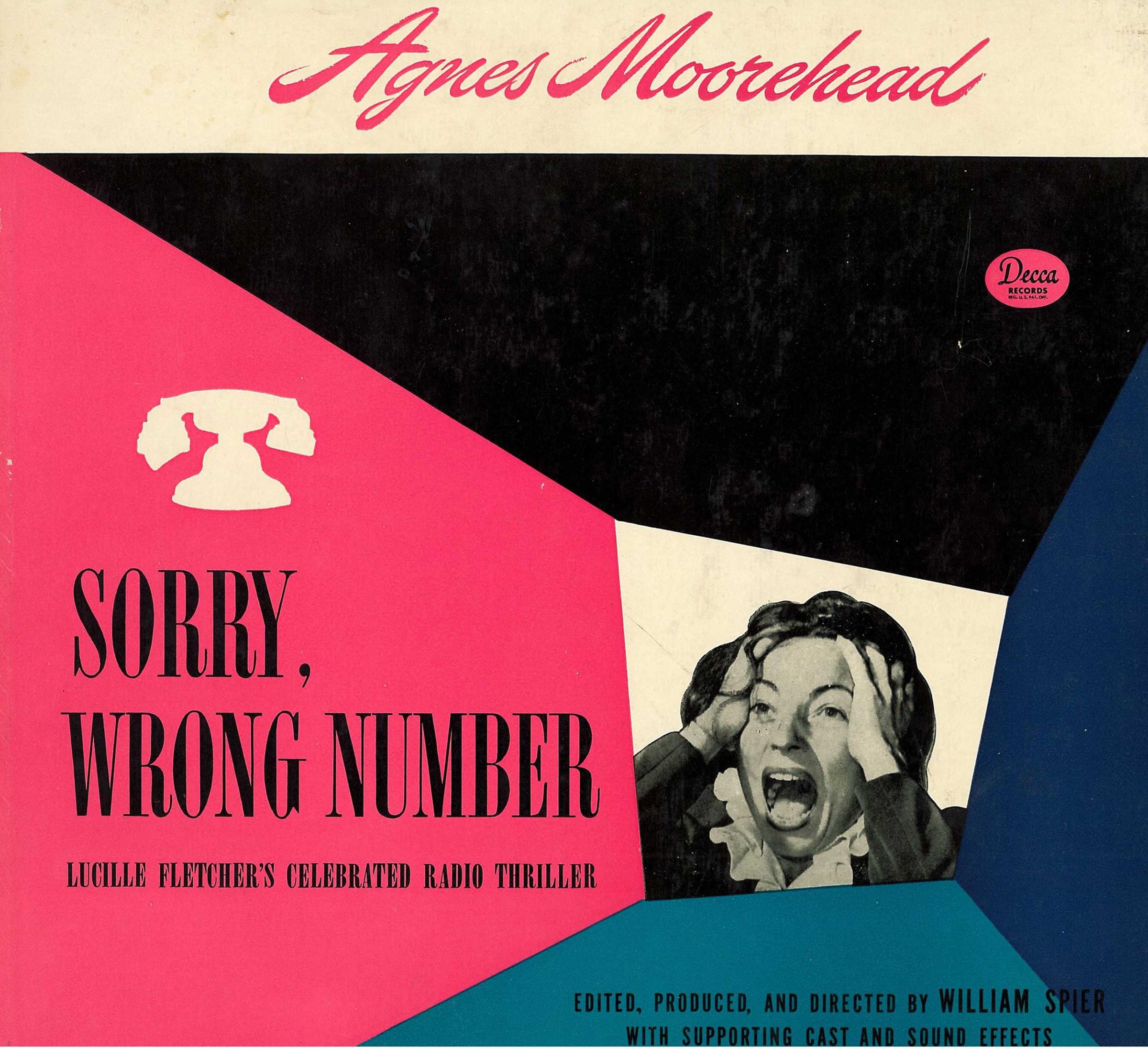 “Sorry, Wrong Number” 1947 Decca issue. Courtesy Decca.