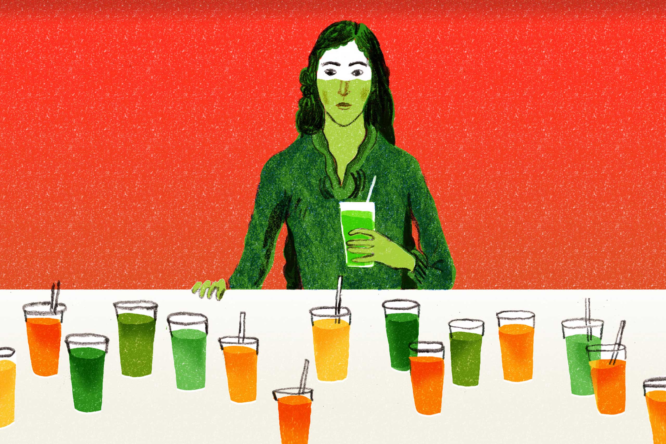 <strong><a href="http://time.com/3656242/cleanses-healthy/" target="_blank">You Asked: Are Cleanses Healthy?</a></strong>   Potions that claim to clear your body of toxins might sound alluring, but do they deliver? (Illustration by Peter Oumanski for TIME)