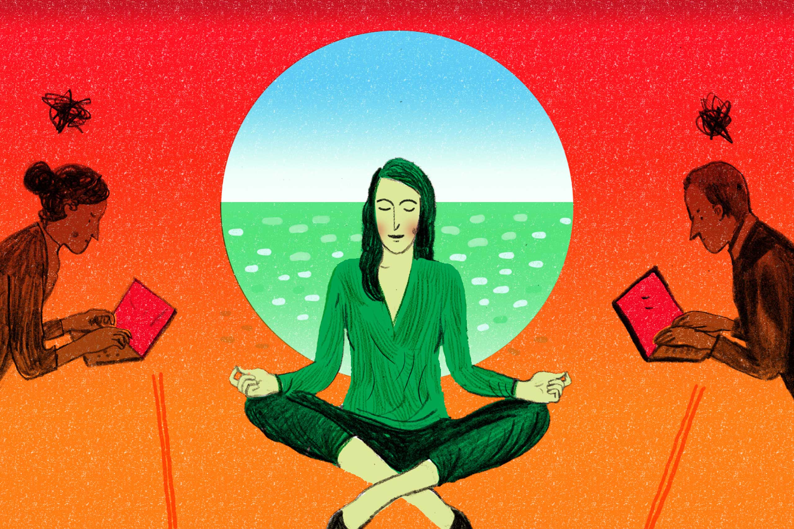 <strong><a href="http://time.com/3479384/meditation-benefits/" target="_blank">You Asked: Is Meditation Really Worth It?</a></strong>
                      From easing stress to lowering heart disease risk, focusing your mind can do some amazing things for your body. (Illustration by Peter Oumanski for TIME)