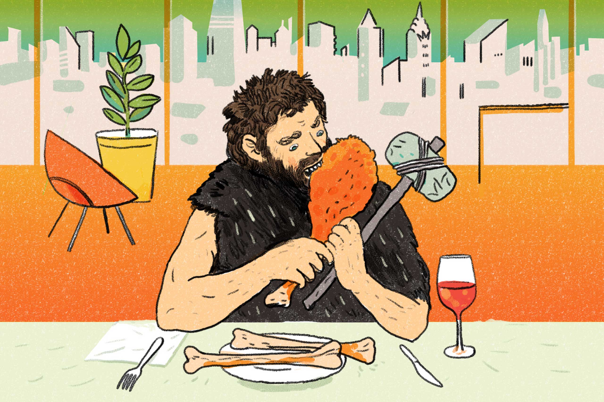 <strong><a href="http://time.com/3614394/paleo-diet" target="_blank">You Asked: Should I Go Paleo?</a></strong> The pros and cons of eating like a caveman. (Illustration by Peter Oumanski for TIME)