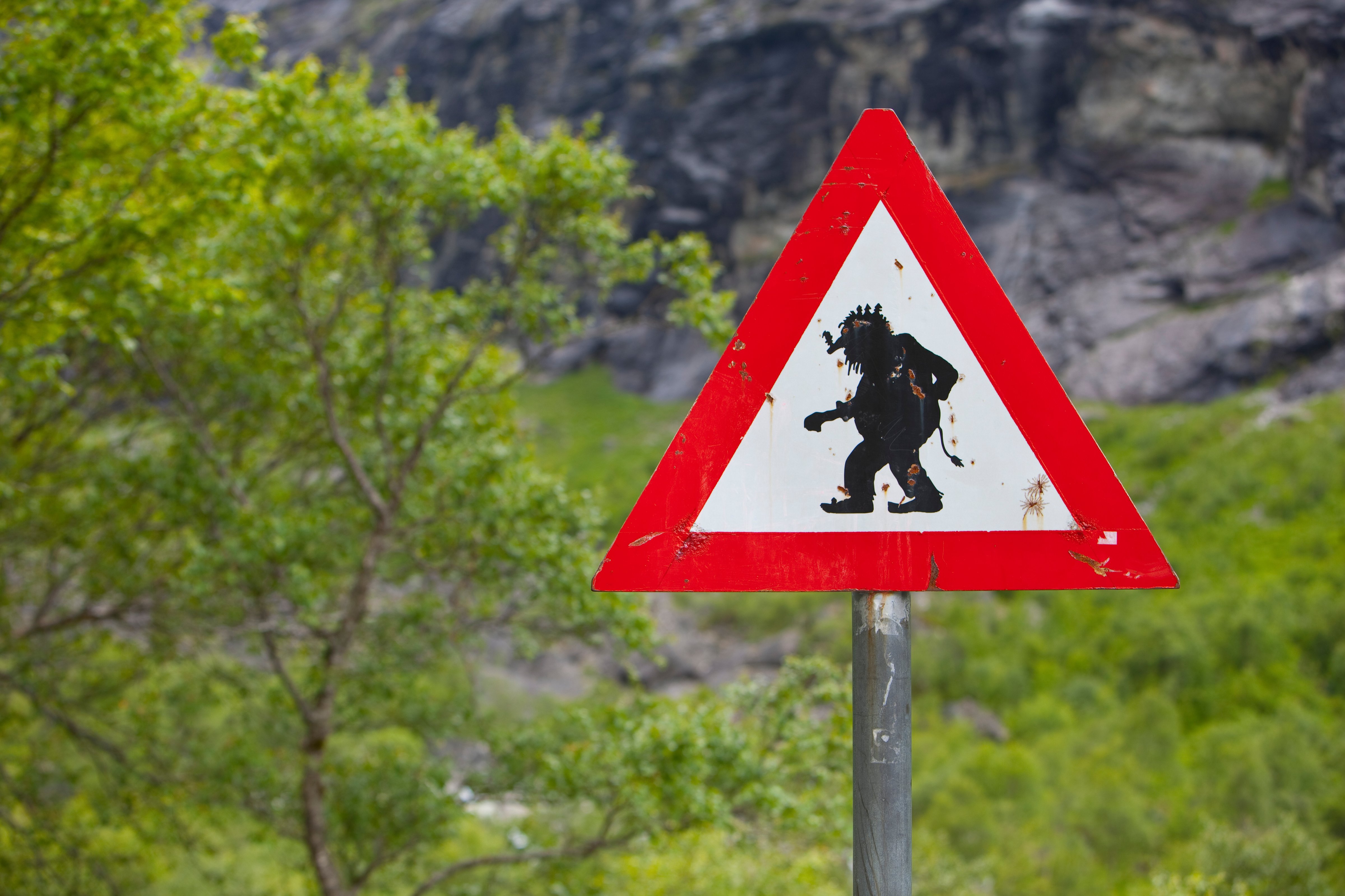 Troll Road Sign, Trollstigen (Douglas Pearson&mdash;Getty Images)