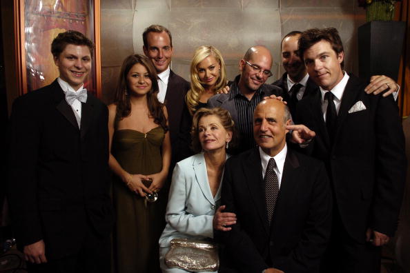 The cast of "Arrested Development" after winning Outstanding Comedy Series at the 56th Annual Primetime Emmy Awards.