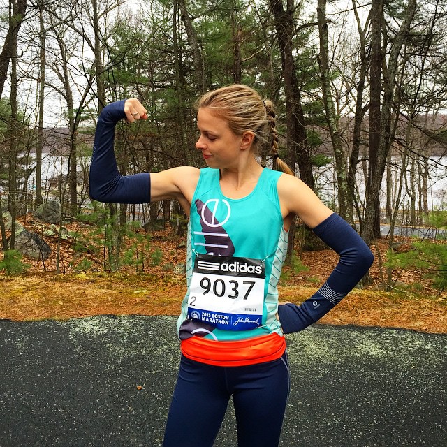 El_Juarren shared a picture of his girlfriend saying  This chick is about to crush the #bostonmarathon #flystyle #proudboyfriend