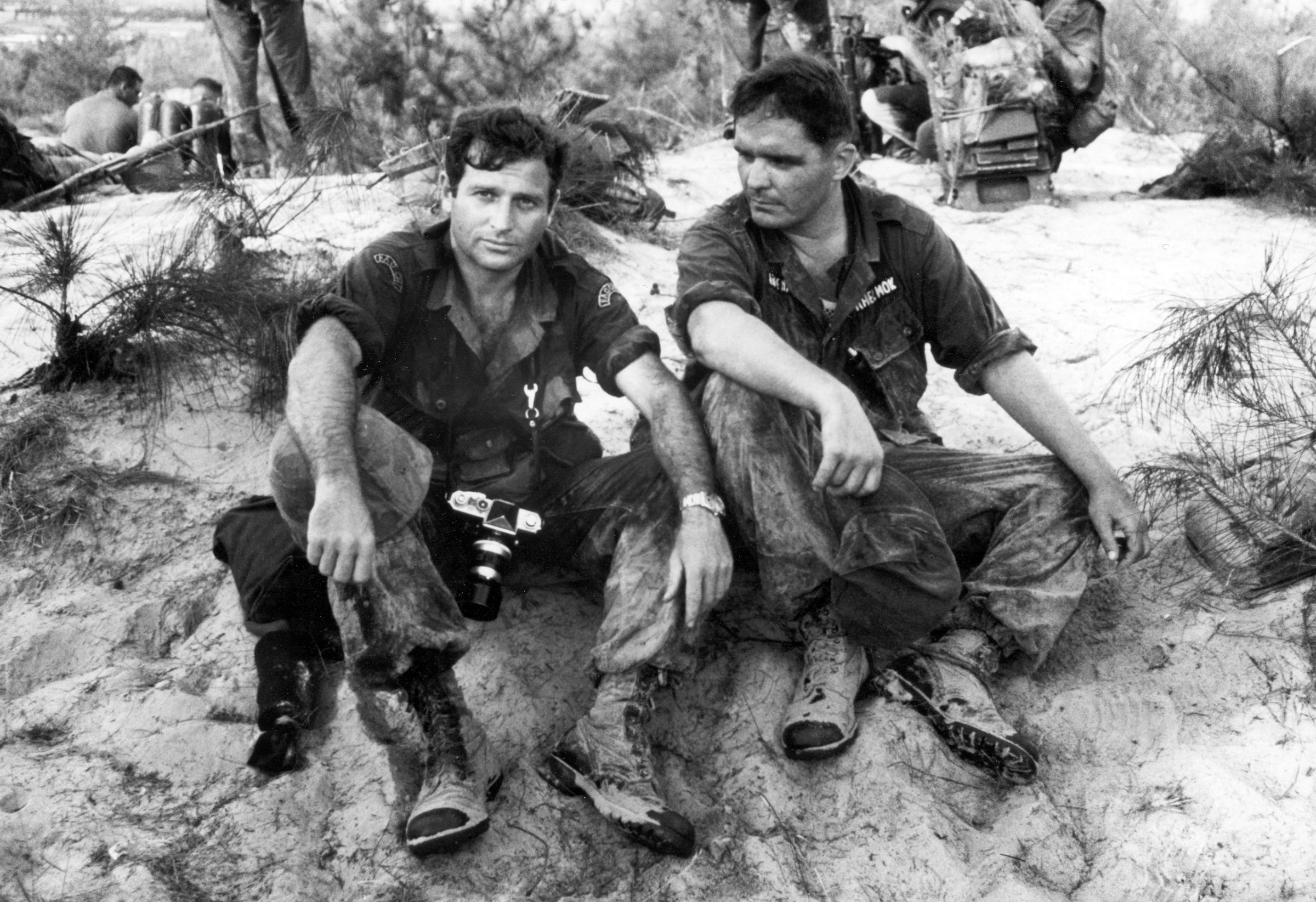 LIFE photographer Paul Schutzer and LIFE reporter Michael Mok on assignment in Vietnam, 1965