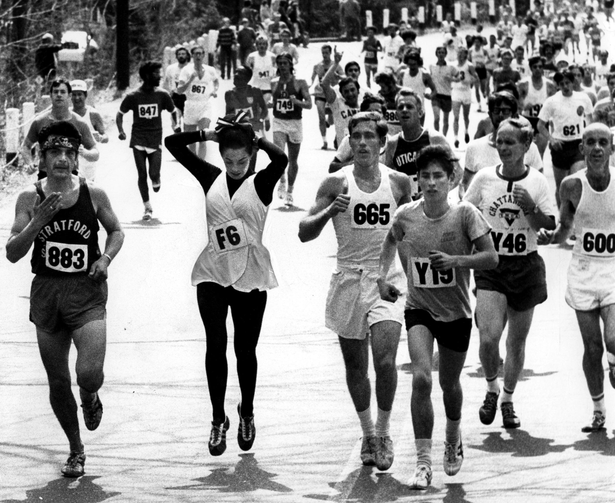Kathy Switzer Runs In The 1972 Boston Marathon