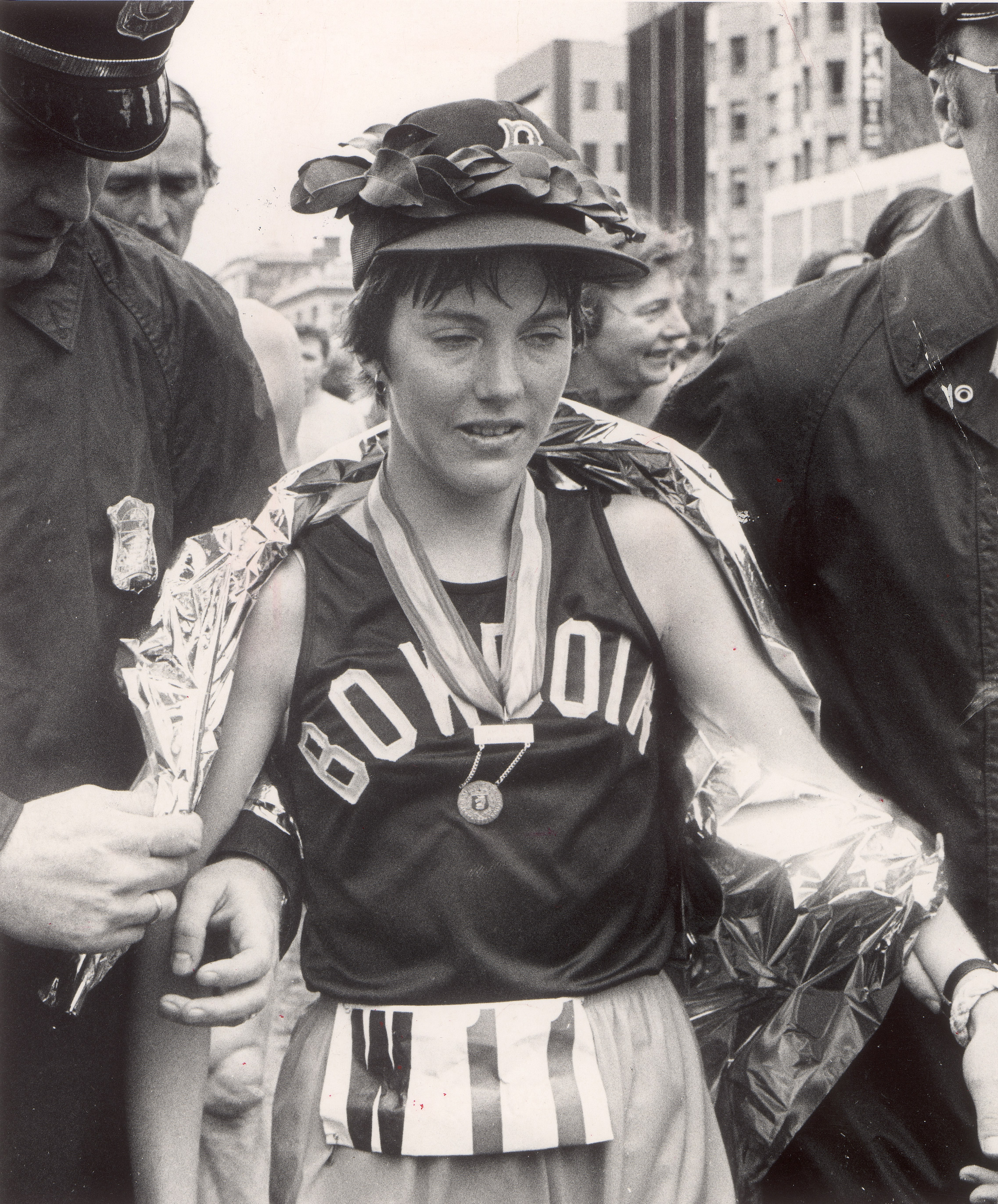 Joan Benoit, the women's winner of the Boston Marathon, April 16, 1979.