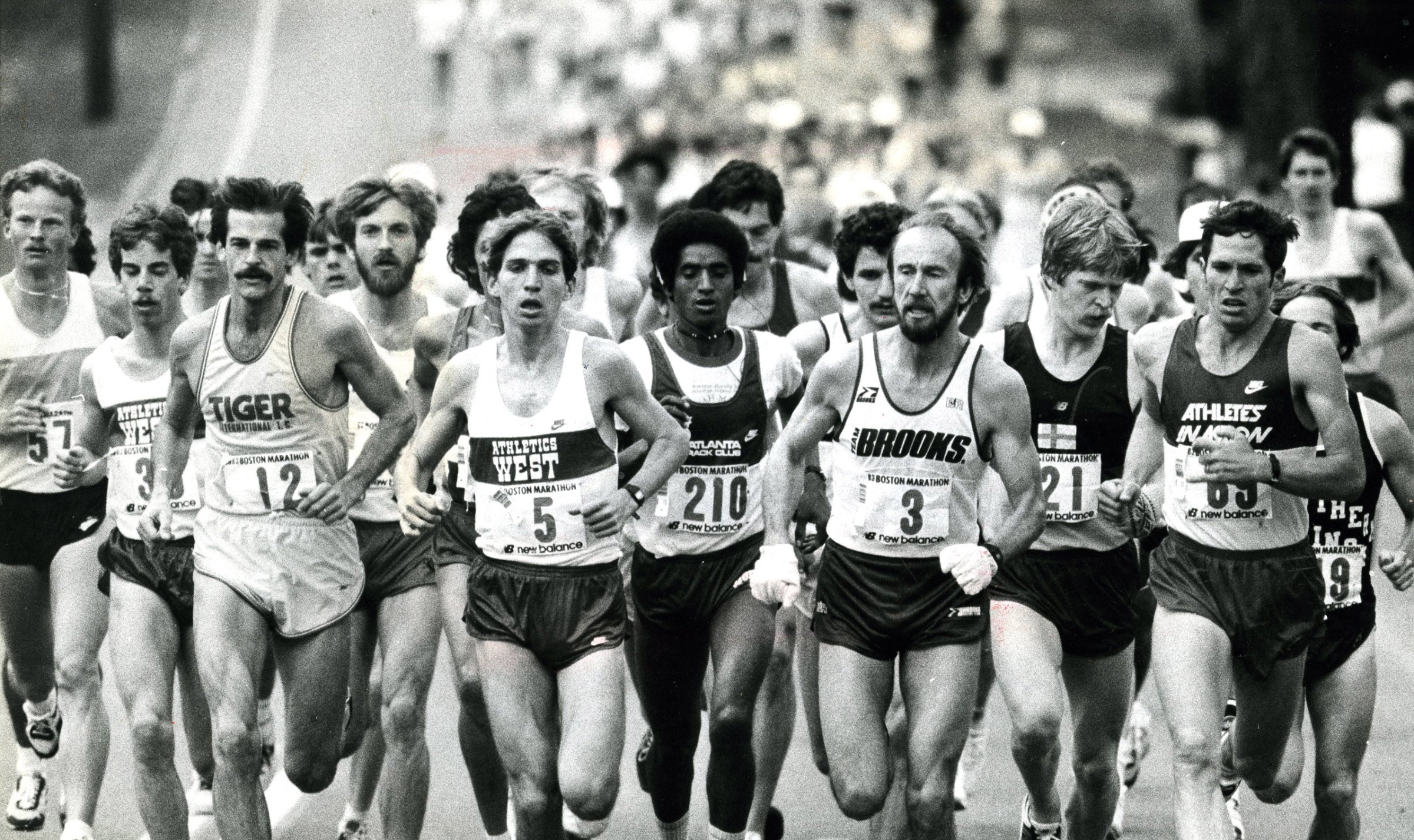 The start of the Boston Marathon, 1983