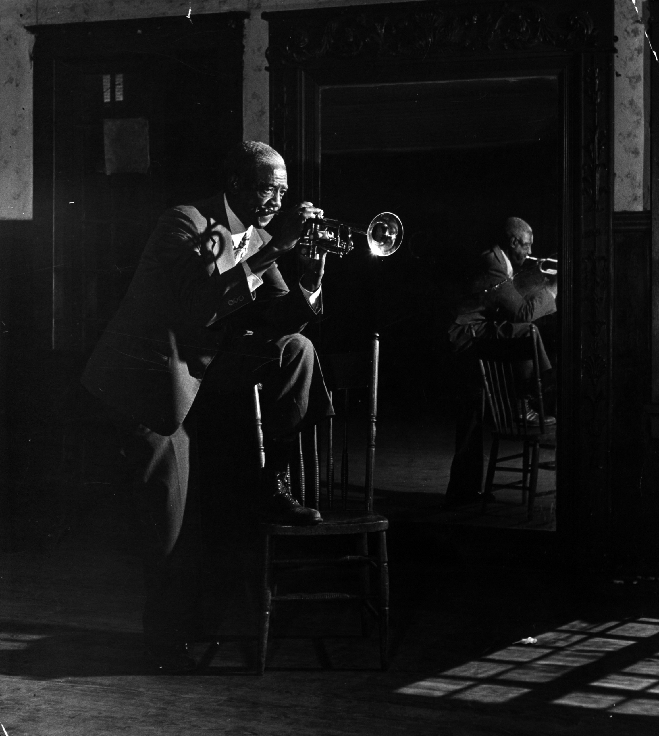 Jazz trumpeter Bunk Johnson, New Orleans, 1944.