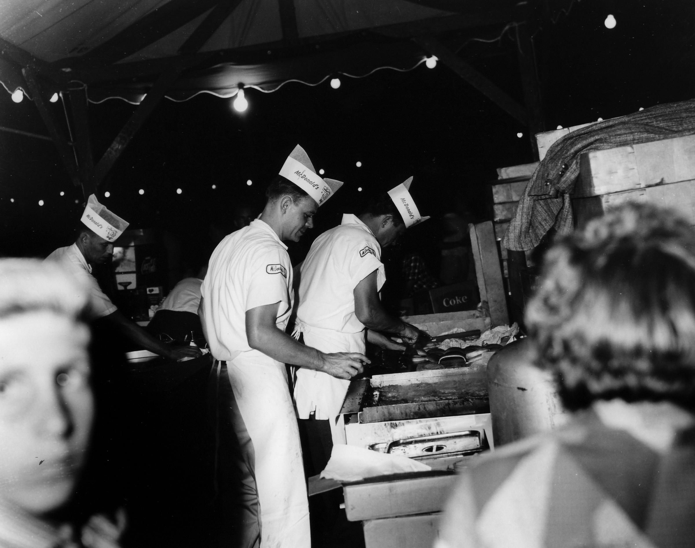 Future McDonald's Chairman, Fred Turner, at the Grill in 1956.