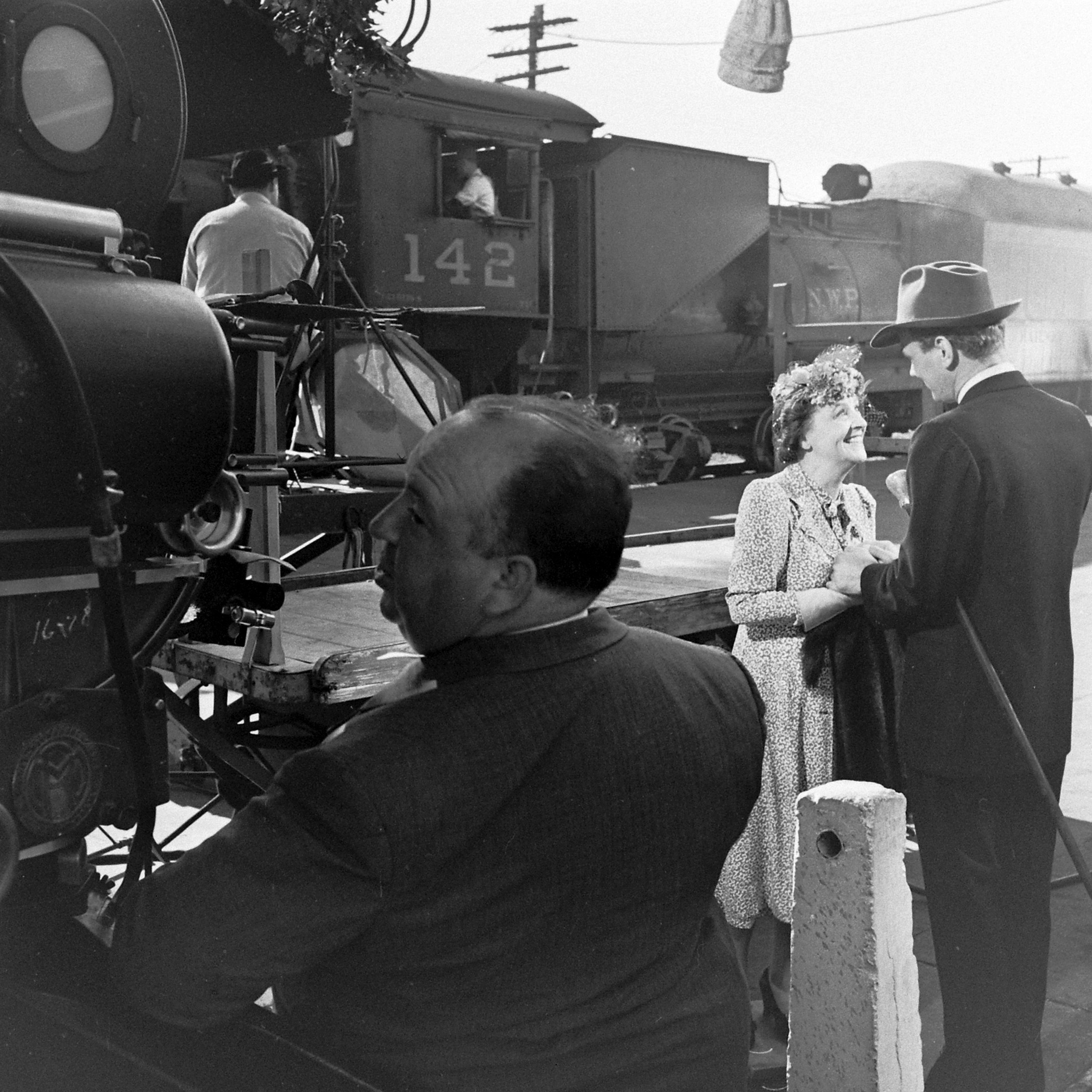 Alfred Hitchcock directing Shadow of a Doubt in 1942