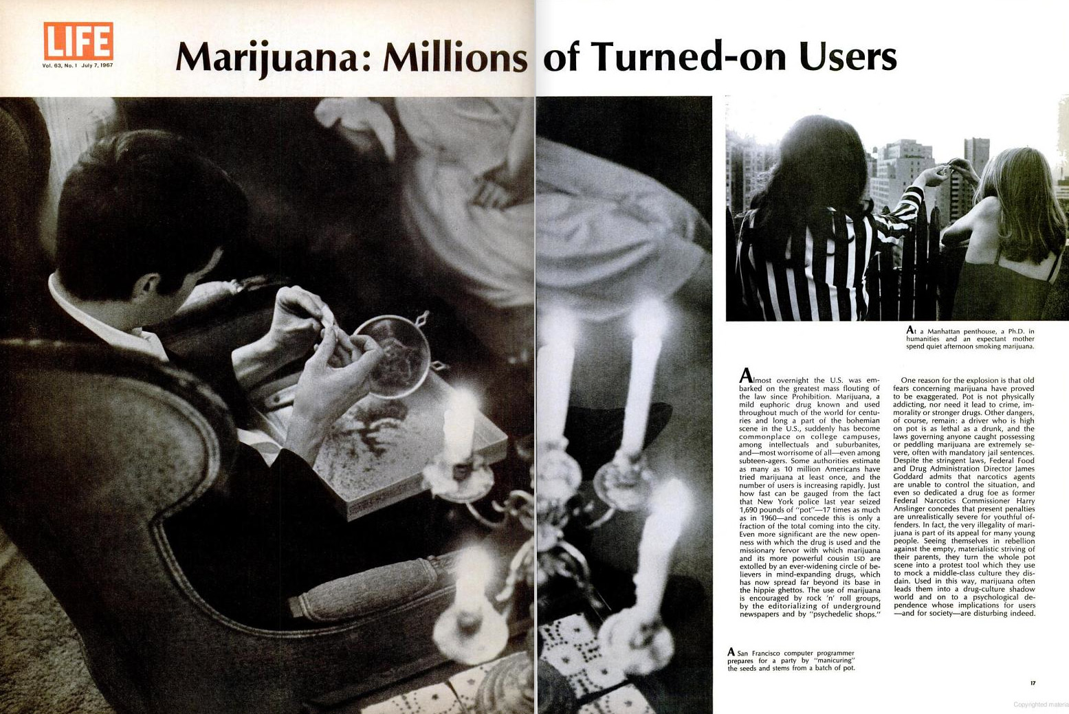 Marijuana story from LIFE magazine, July 7, 1967
