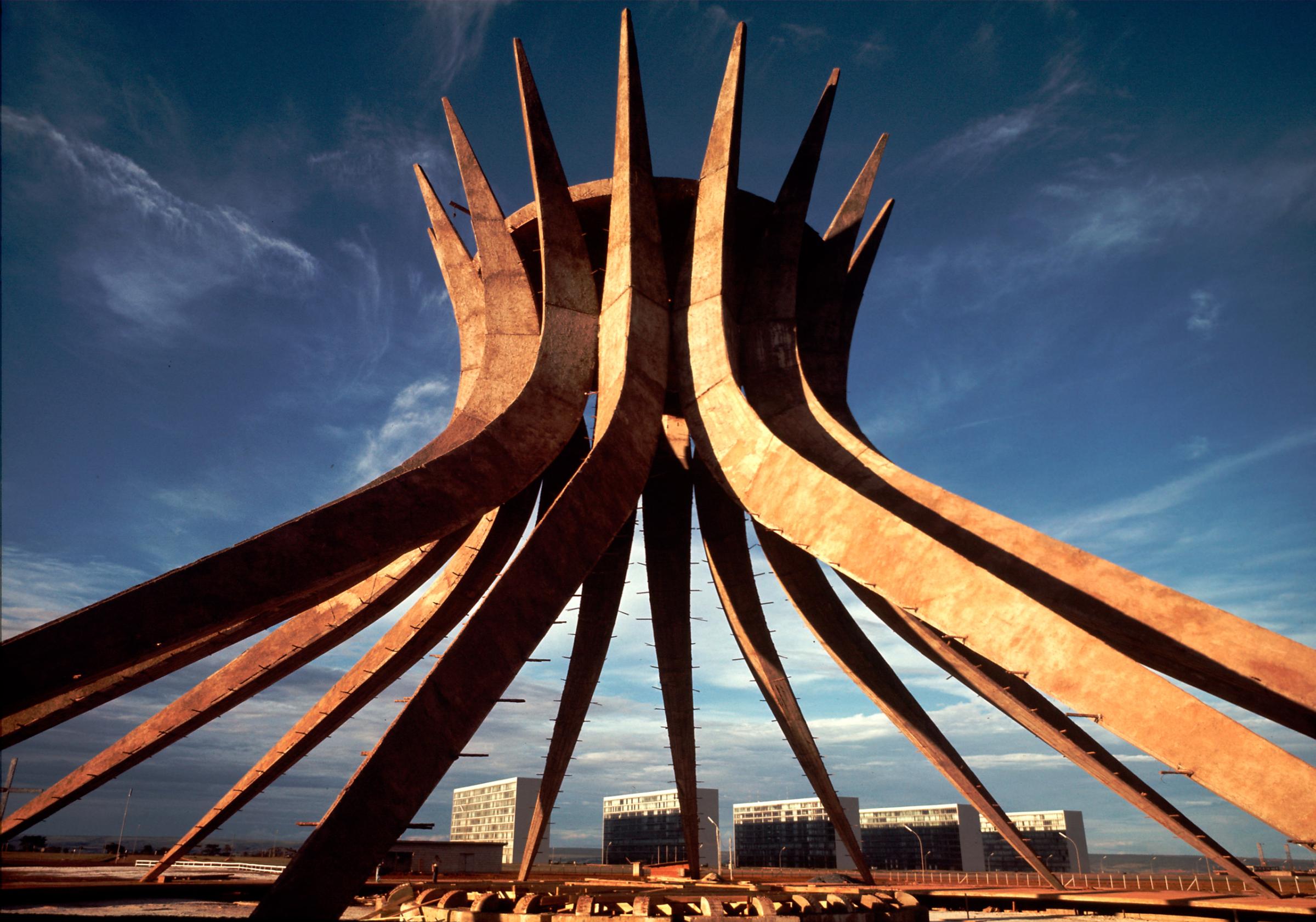 Cathedral of Brasília (framework) designed by Oscar Niemeyer, 1961.