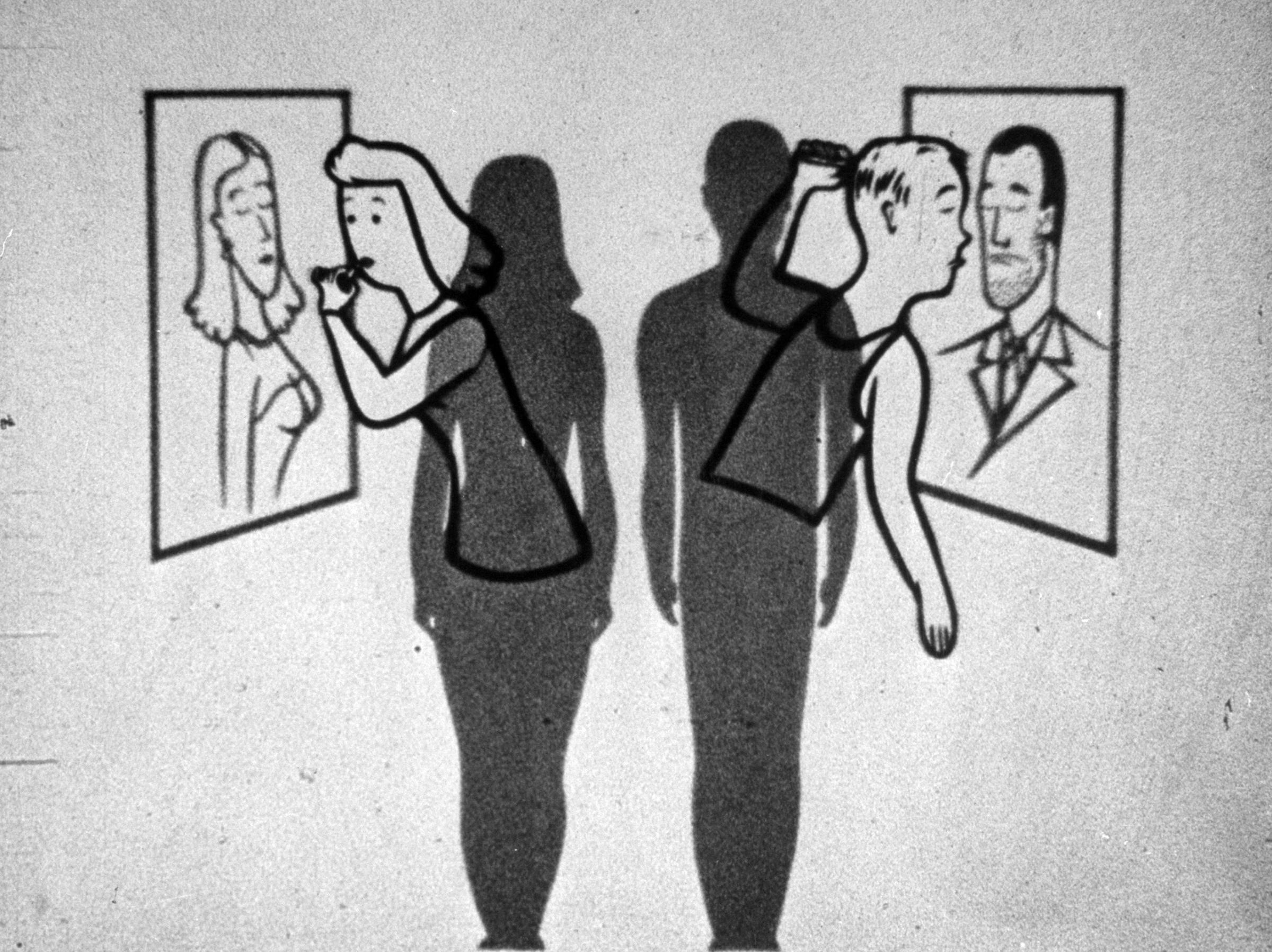 Slide from a sex education film, 1948