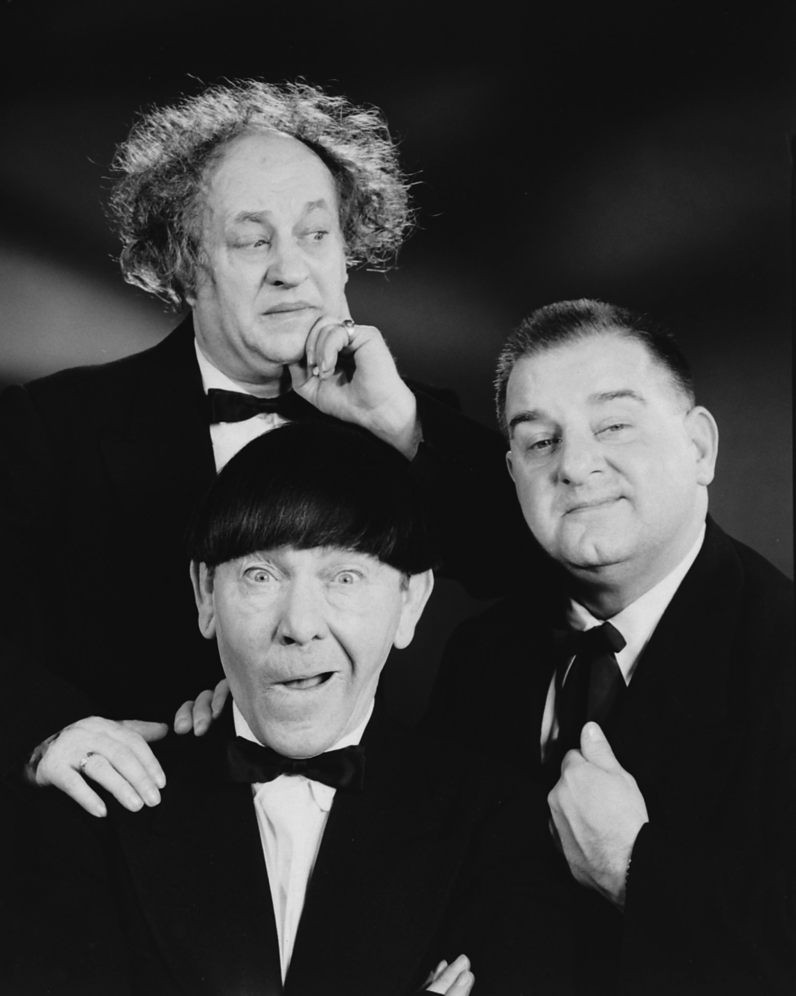 Portrait of the Three Stooges in May 1959.