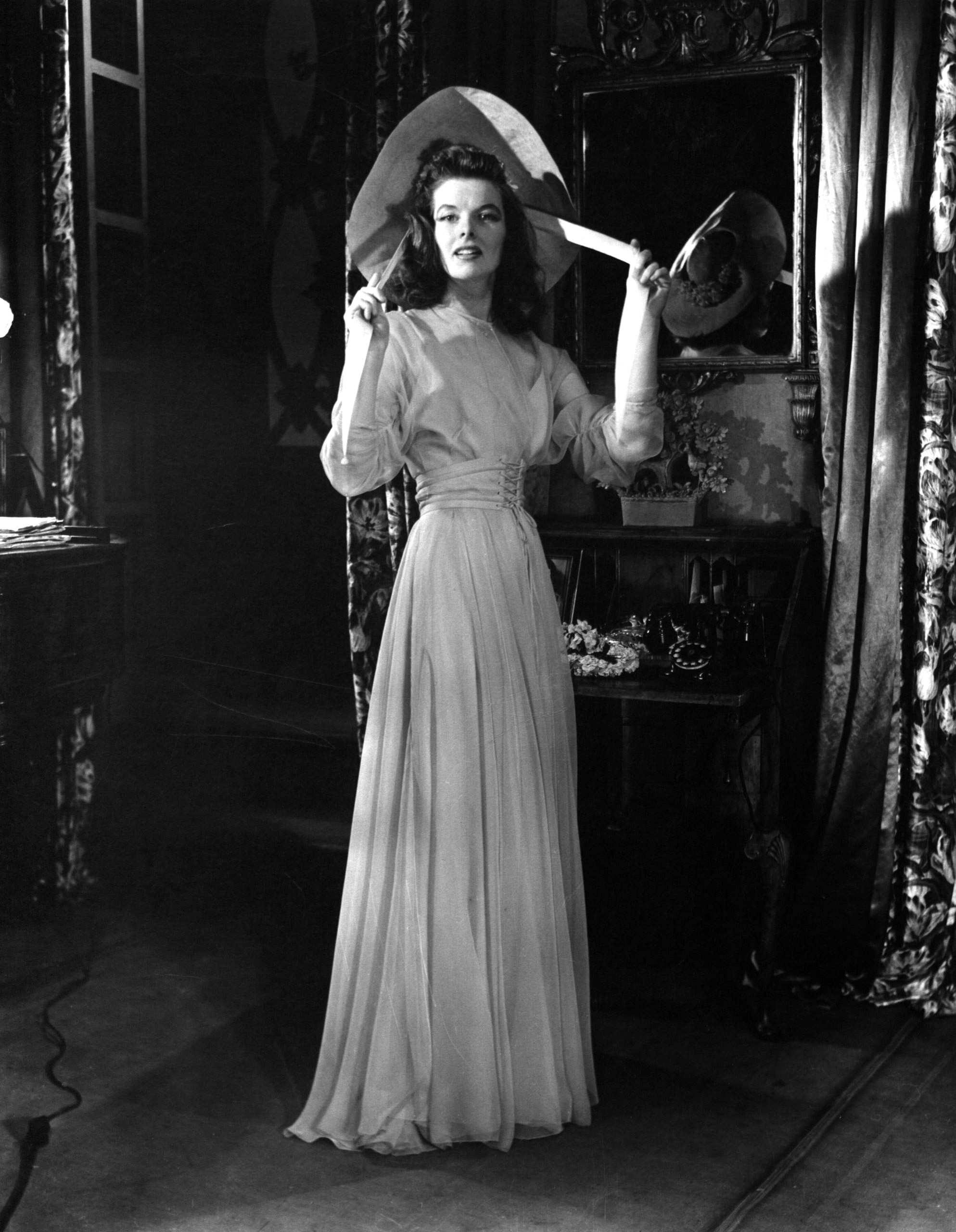 Katherine Hepburn as Tracy Lord in Philadelphia Story, 1938.