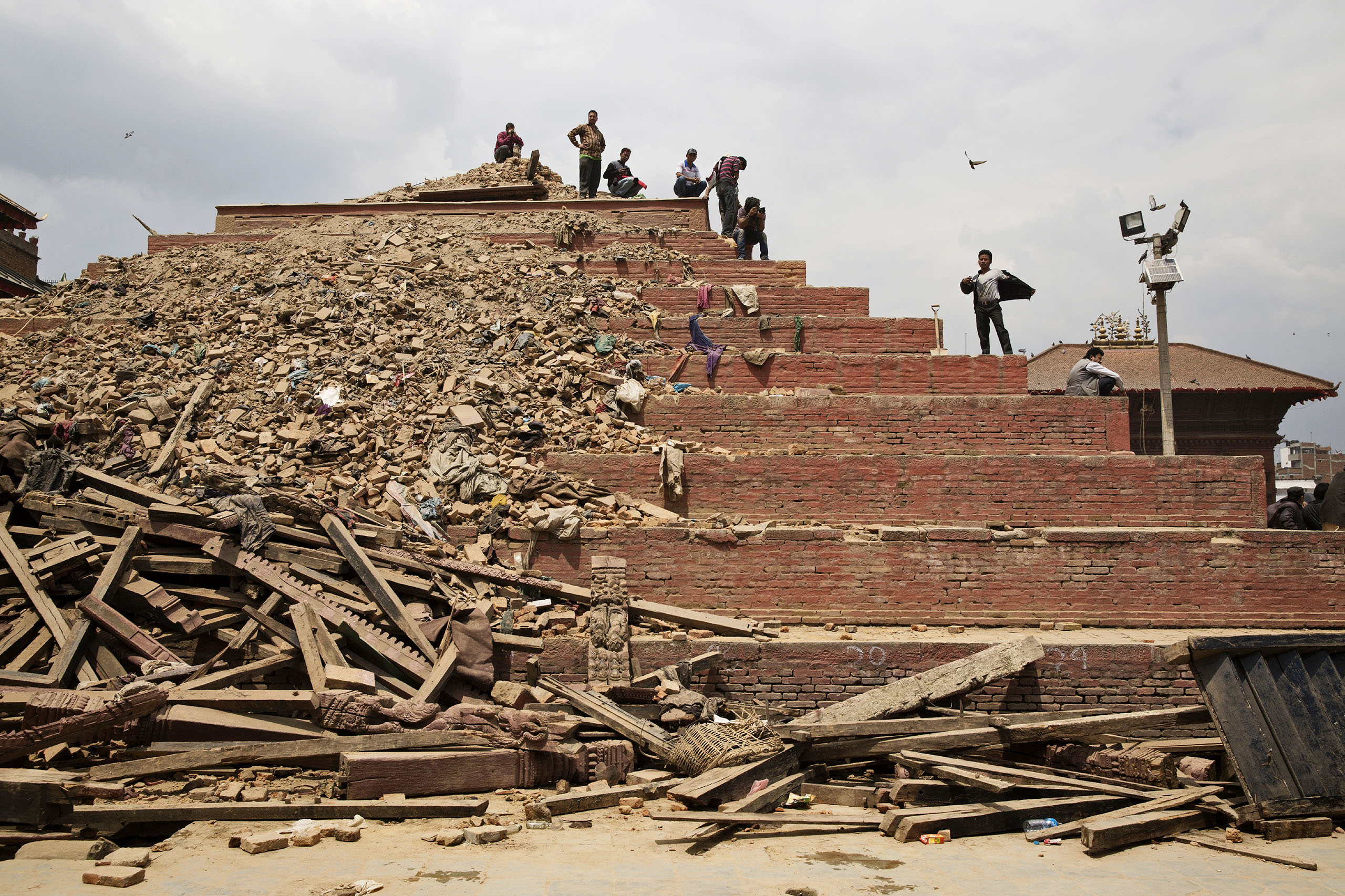 Durbar Square, a UNESCO World Heritage site in Kathmandu’s Old City, was severely damaged by the quake. (Adam Ferguson for TIME)