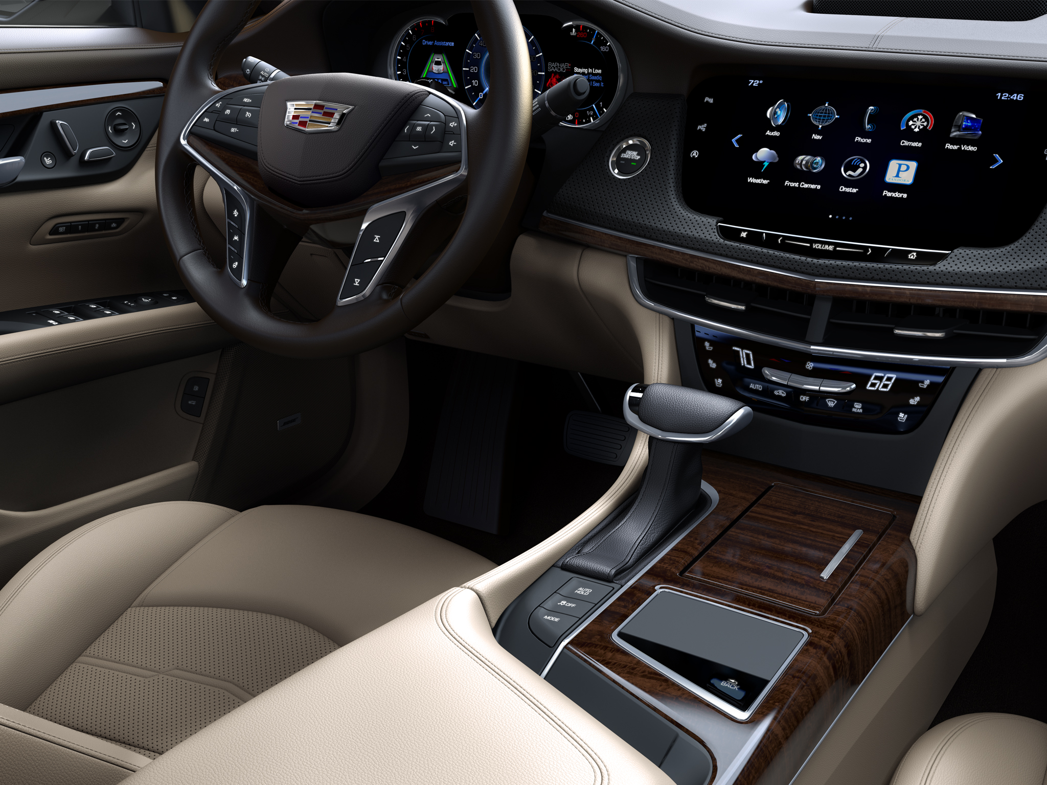 The 2016 Cadillac CT6 elevates to the top of the Cadillac range, and creates a new formula for the prestige sedan through the integration of new technologies developed to achieve dynamic performance, efficiency and agility previously unseen in large luxury cars. Pre-production model shown. (Cadillac)
