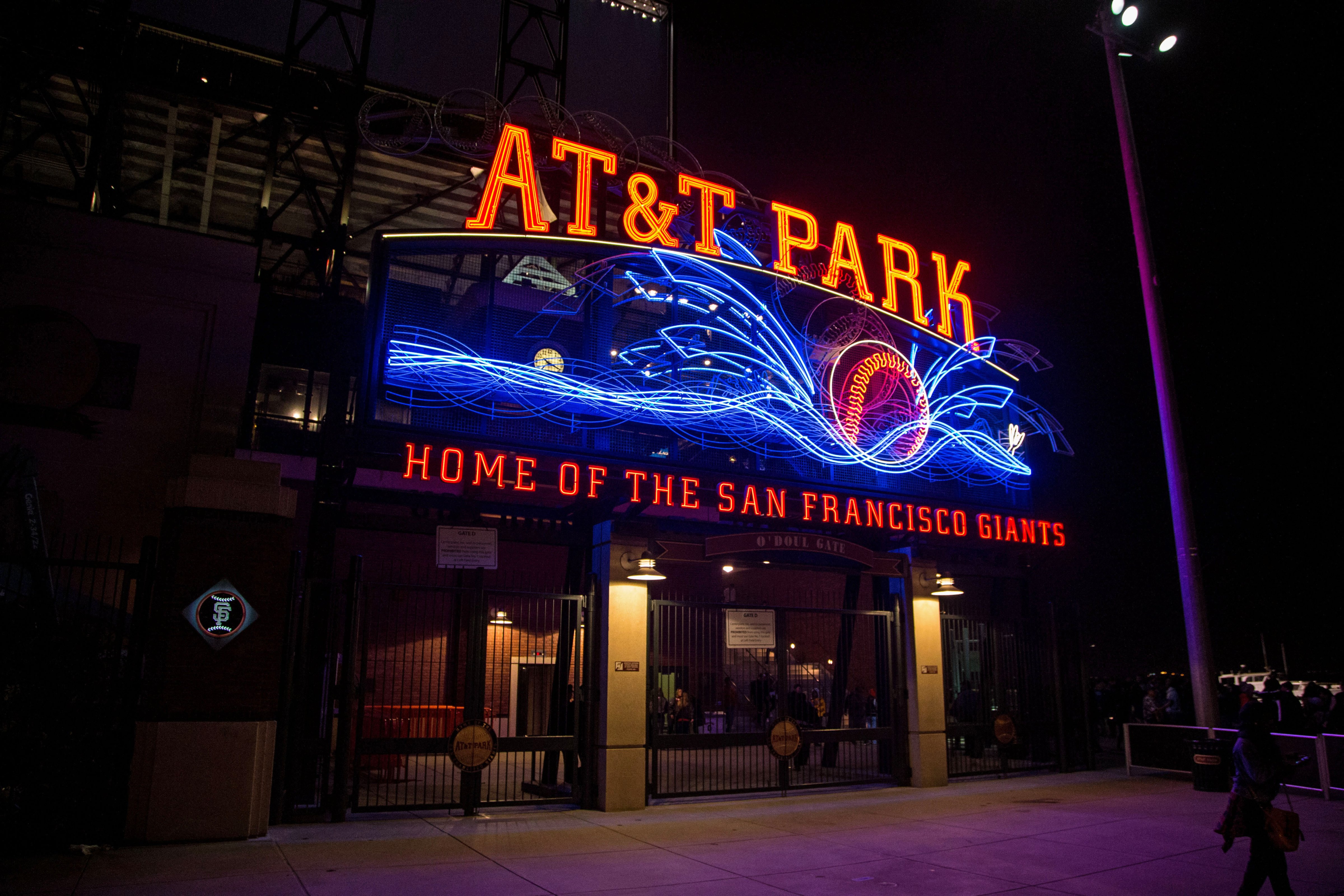 A general view of the exterior of AT&T Park following the game between the San Francisco Giants and the Minnesota Twins on May 23, 2014 in San Francisco, California. (Brace Hemmelgarn—Getty Images)