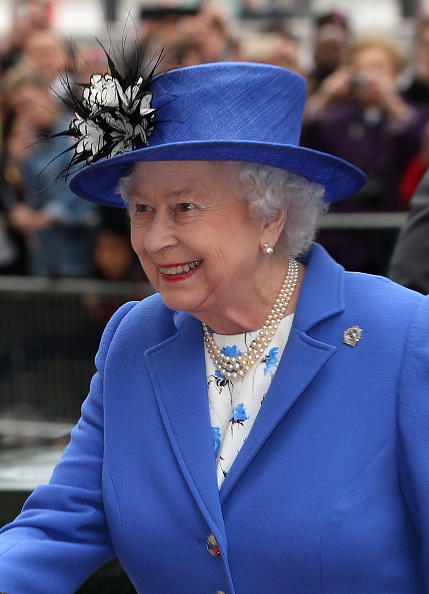 Queen Elizabeth II attends a reception in London, England on April 19, 2015.