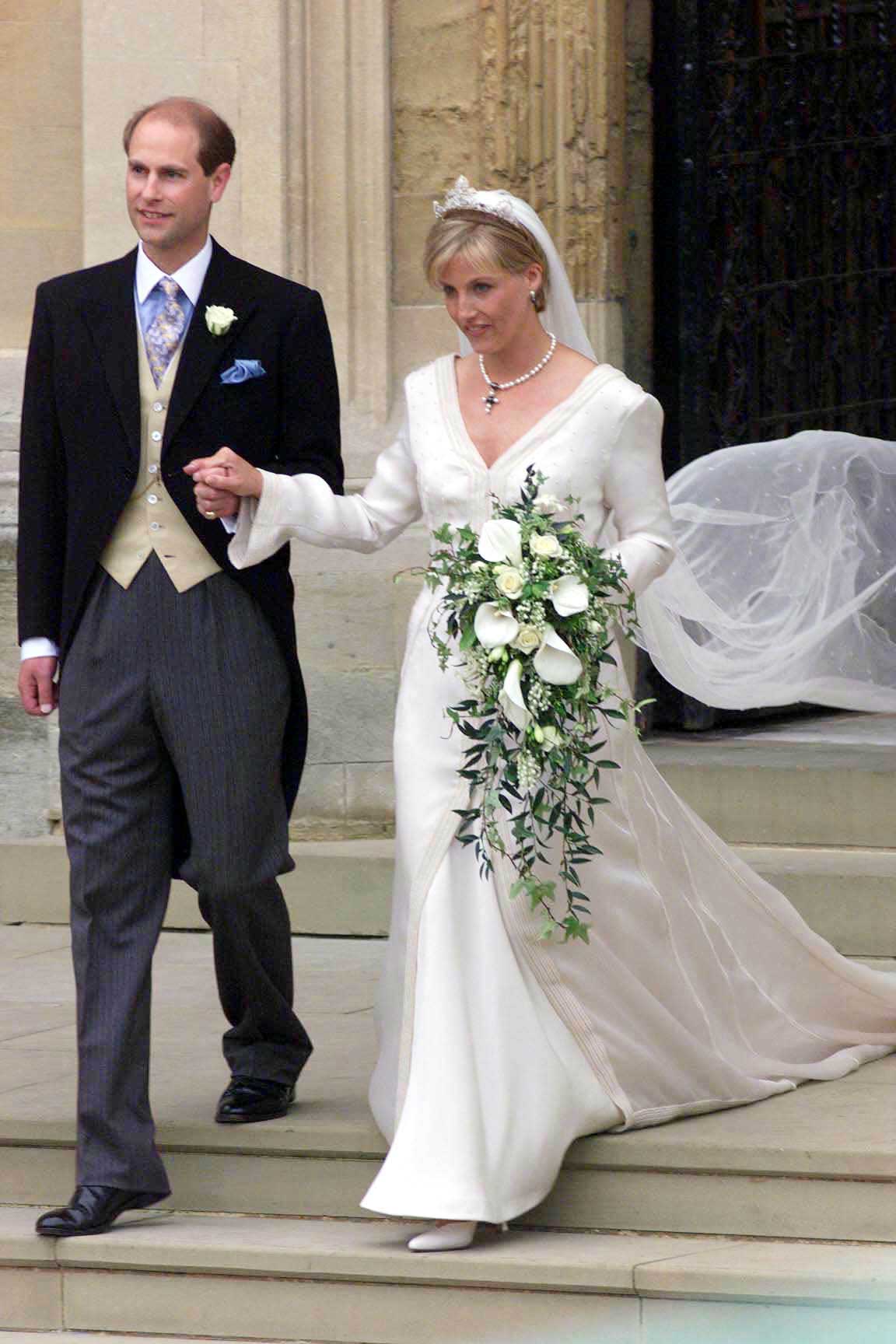 The Earl and Countess of Wessex on their wedding day on June 19, 1999.