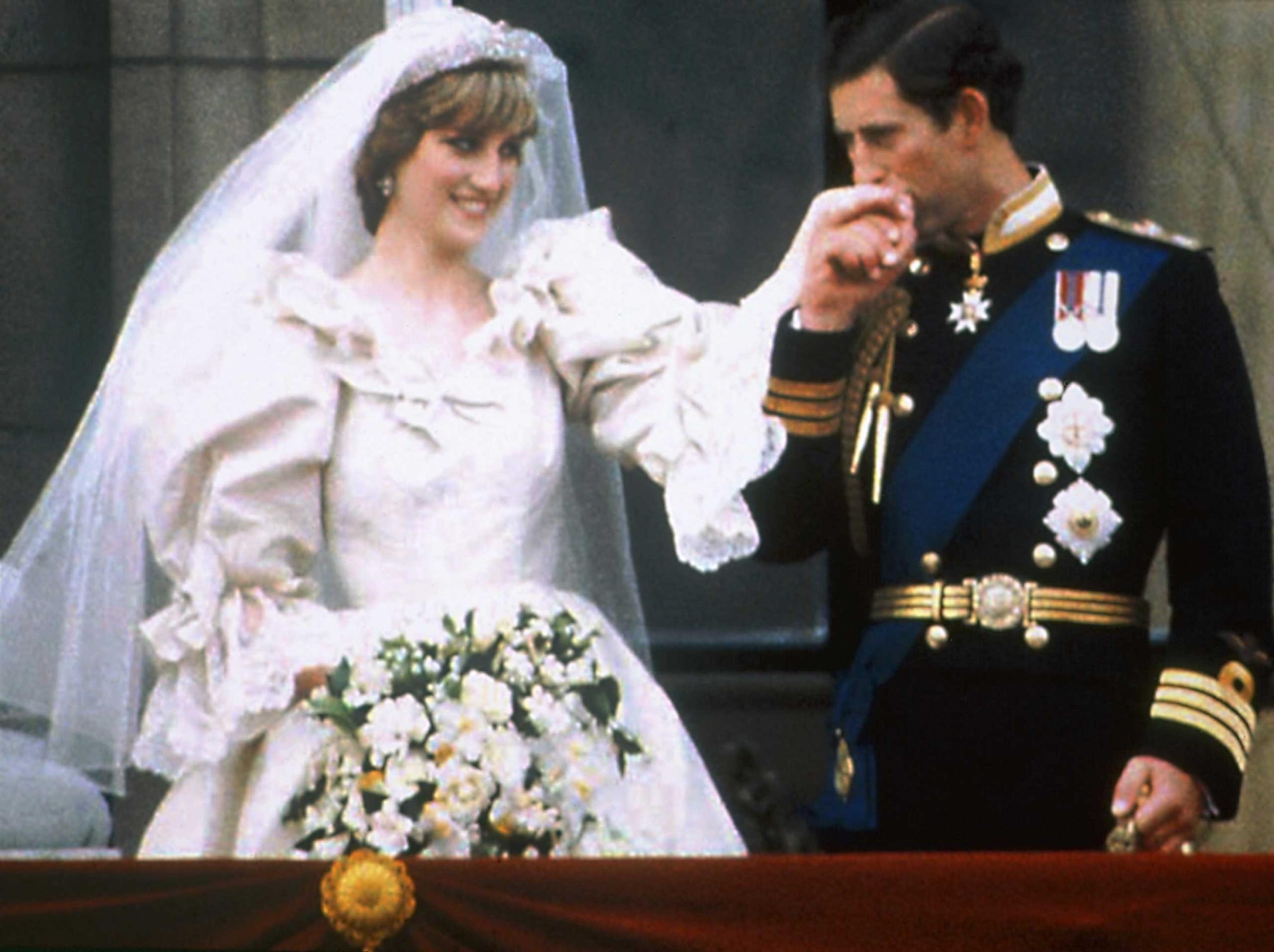 Charles, Prince of Wales, and Lady Diana Spencer on their wedding day at St Paul's Cathedral, London on July 29, 1981.
