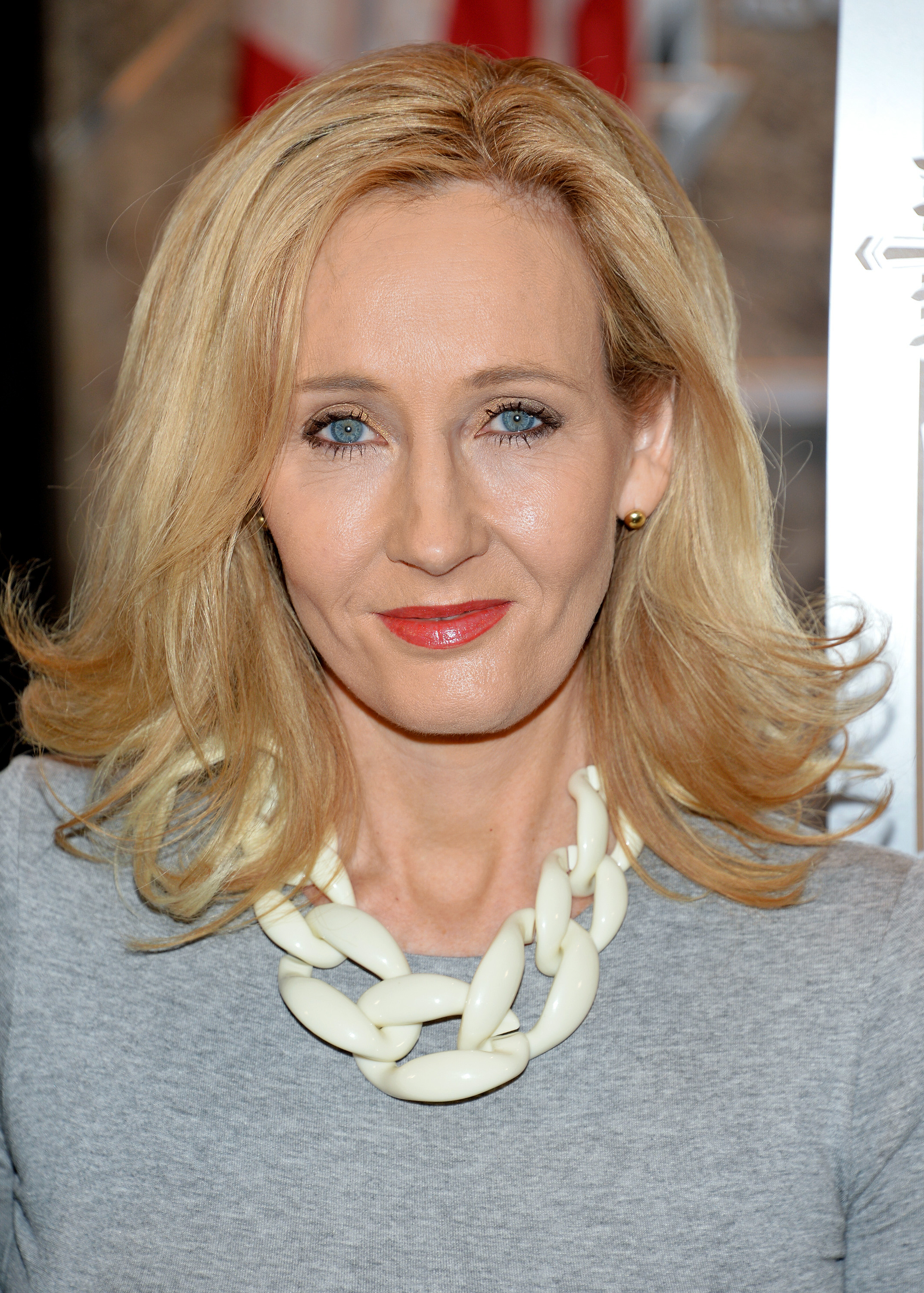 Author J.K. Rowling at the Empire State Building in New York City on April 9, 2015.