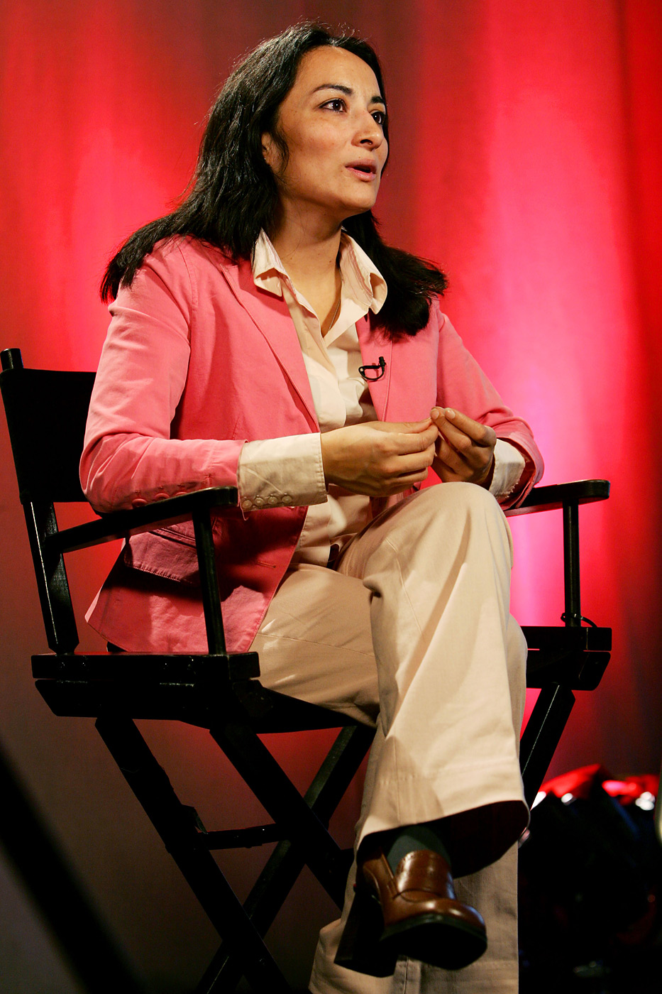 Asra Nomani during an interview in New York on April 6, 2005. (Mike Segar—Reuters)