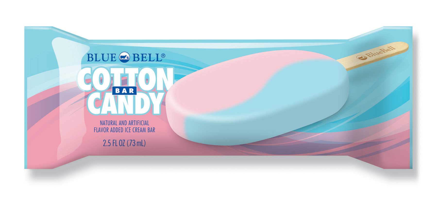 A Blue Bell Cotton Candy Bar.