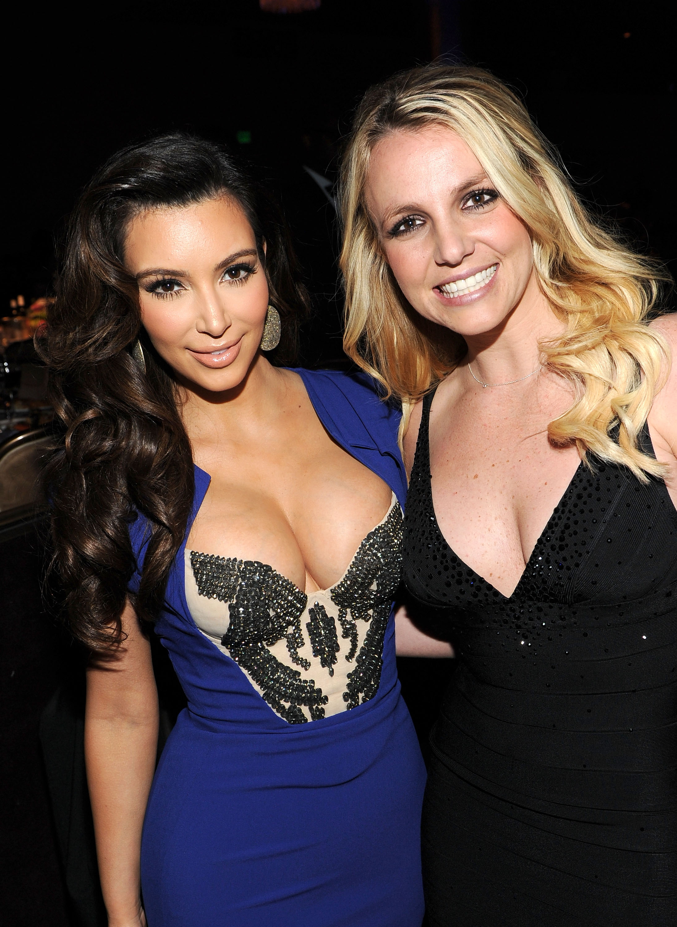 Kim Kardashian (L) and and Britney Spears attend Clive Davis and the Recording Academy's 2012 Pre-GRAMMY Gala at The Beverly Hilton Hotel on Feb. 11, 2012 in Beverly Hills, Calif. (Larry Busacca&mdash; Getty Images)