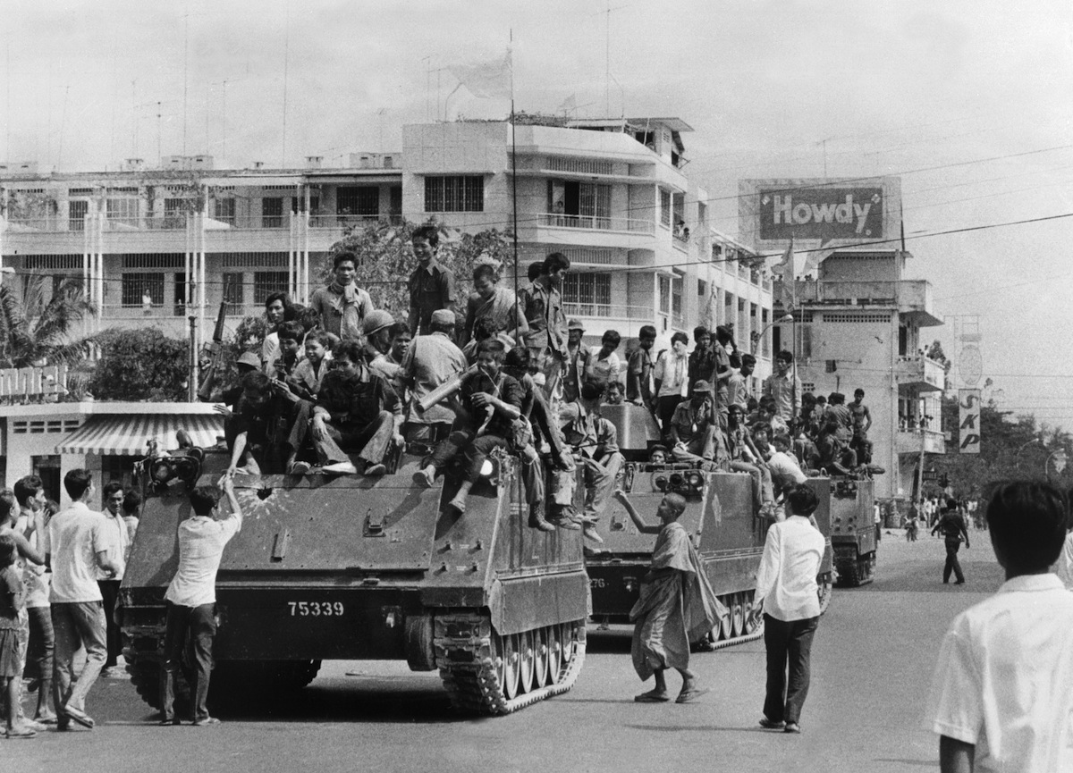The young Khmer Rouge guerrilla soldiers enter Phnom Penh on April 17, 1975 (Sjoberg / AFP / Getty Images)