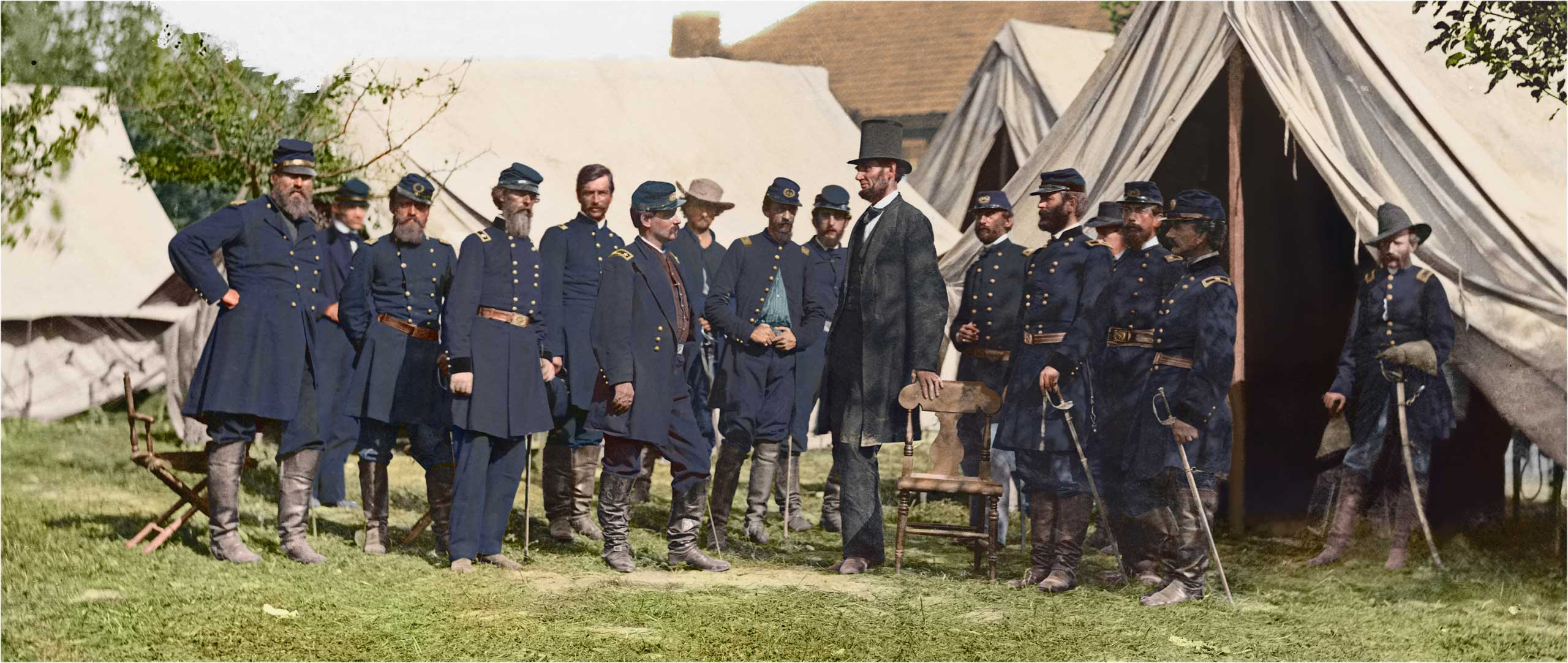 President Lincoln on the battlefield