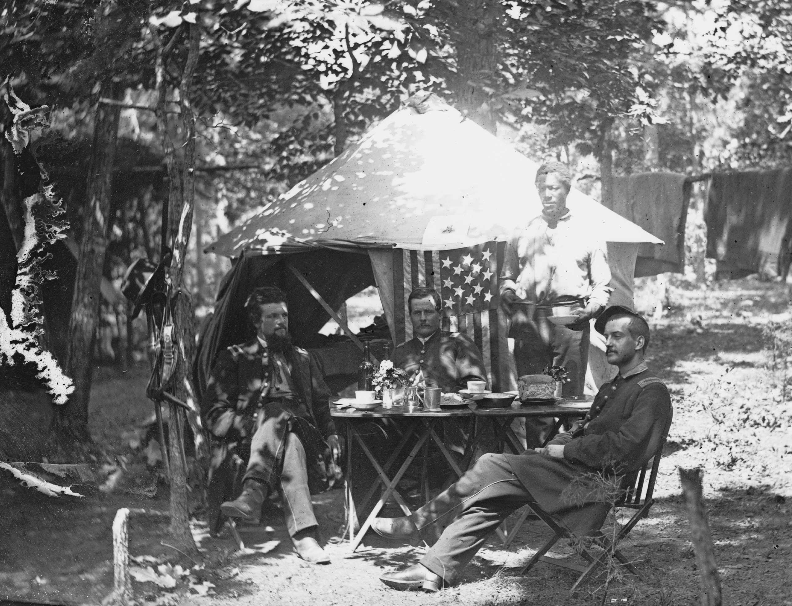 Officer's mess, Company E, 93rd New York Volunteers, in Bealeton, Va., Aug., 1863