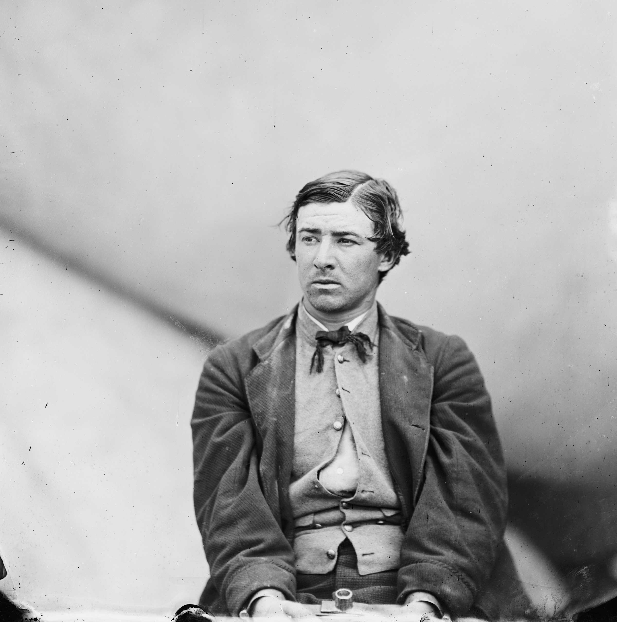 David E. Herold, a conspirator in the assassination of President Lincoln, in the Washington Navy Yard, April-July 1865.