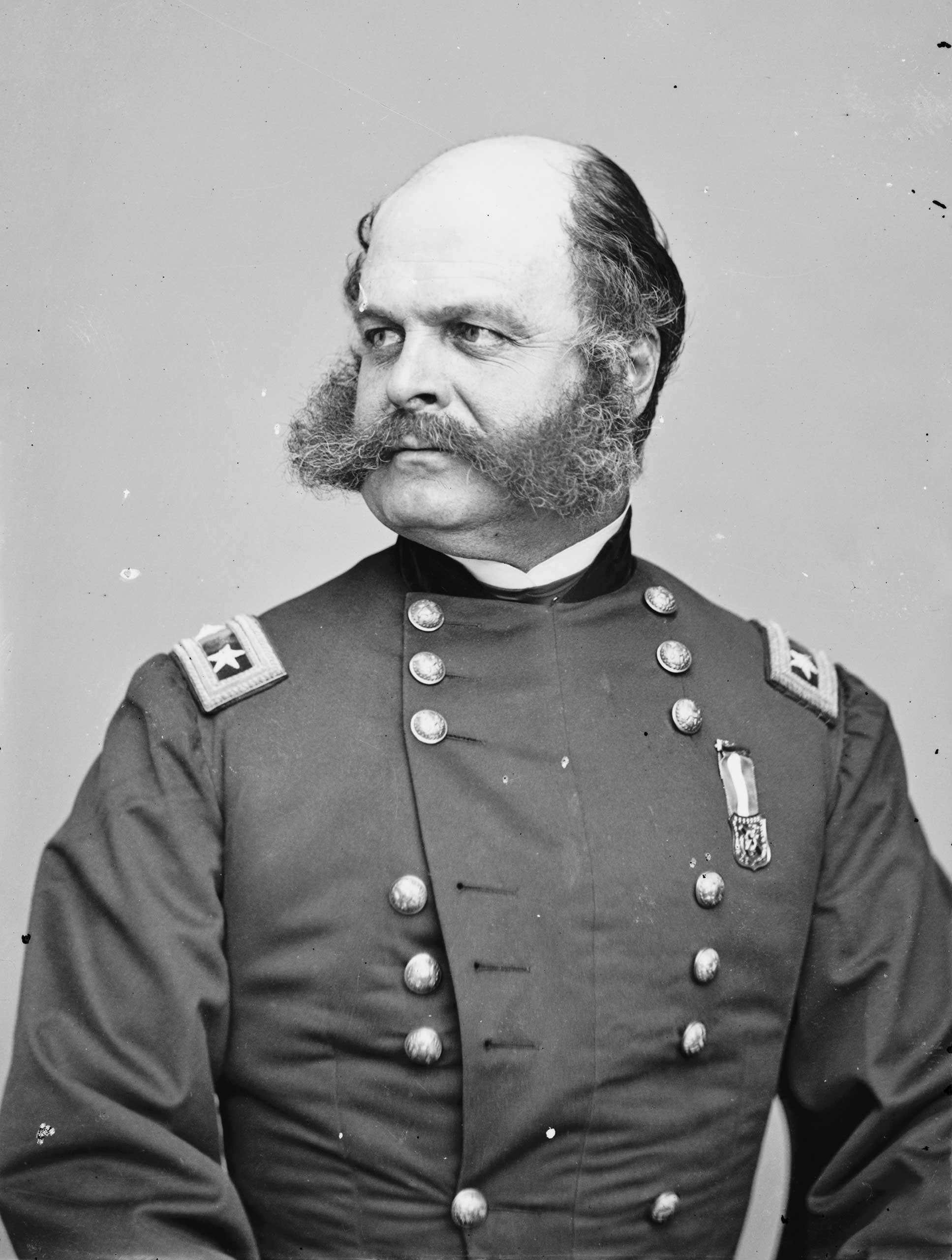 Portrait of Maj. Gen. Ambrose E. Burnside, officer of the Federal Army, 1860-1865.