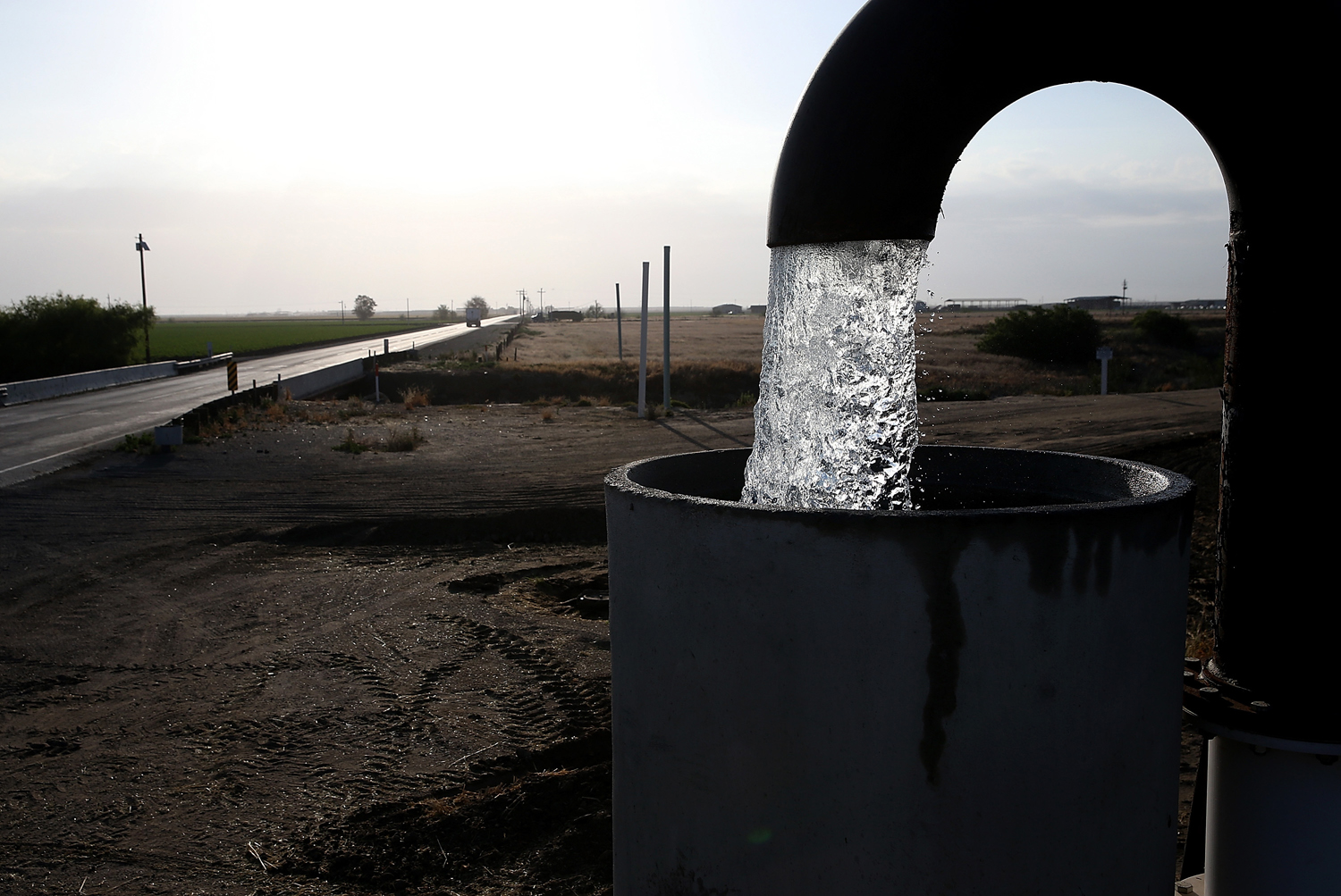 Well water is pumped from the ground on April 24, 2015 in Tulare, California. (Justin Sullivan — Getty Images)