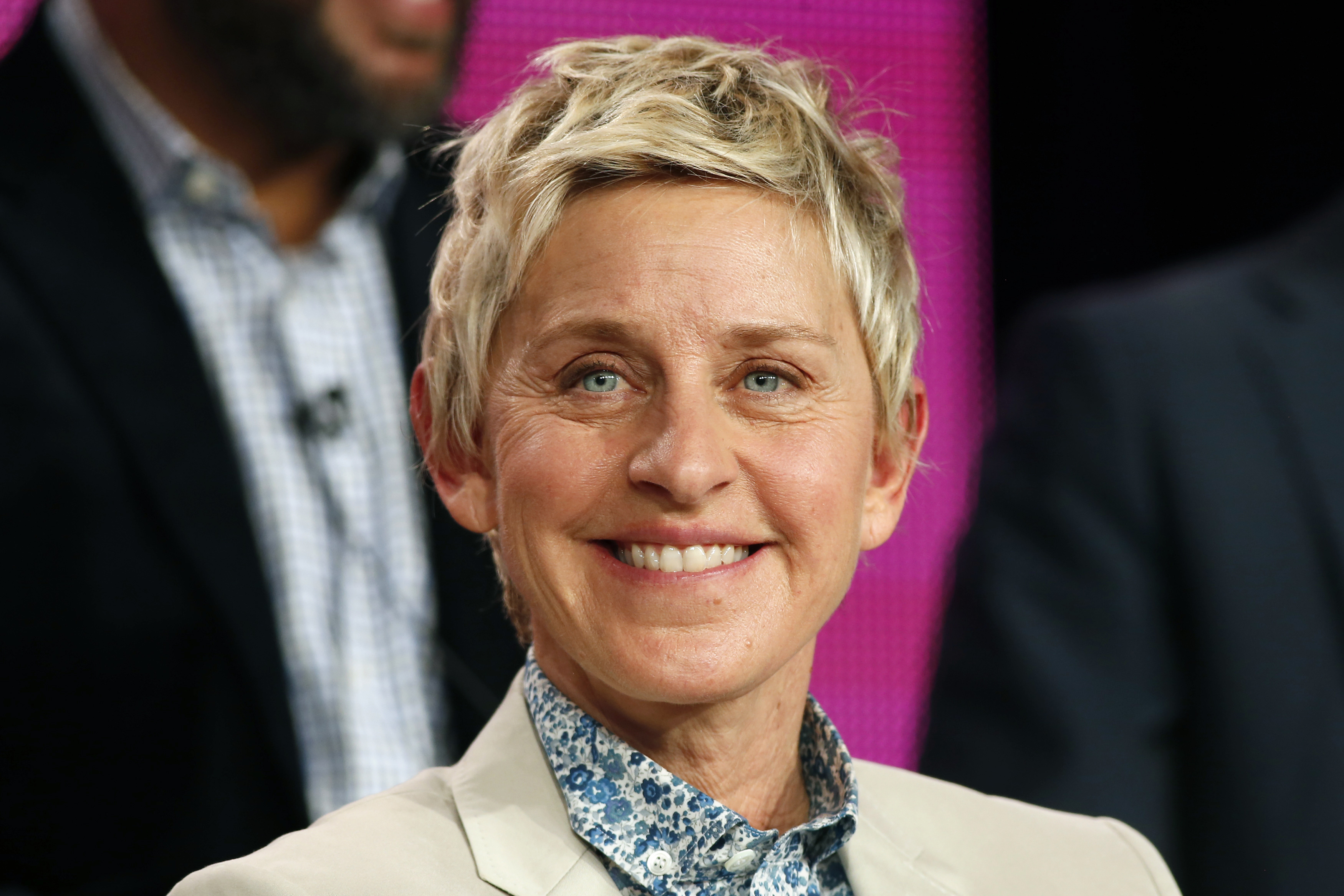 Executive Producer Ellen DeGeneres speaks about the NBC television show "One Big Happy" during the TCA presentations in Pasadena, California, January 16, 2015 (Lucy Nicholson—Reuters)