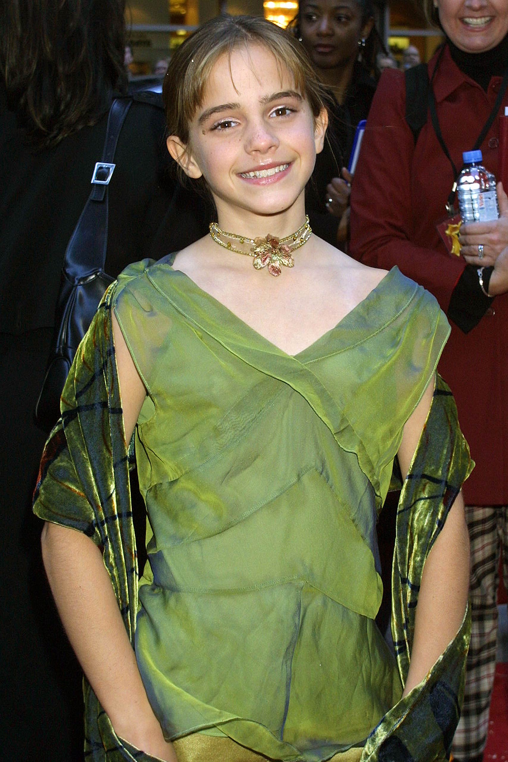 Emma Watson attends the premiere of Harry Potter and the Sorcerer's Stone in 2001 at the Ziegfeld Theatre in New York.