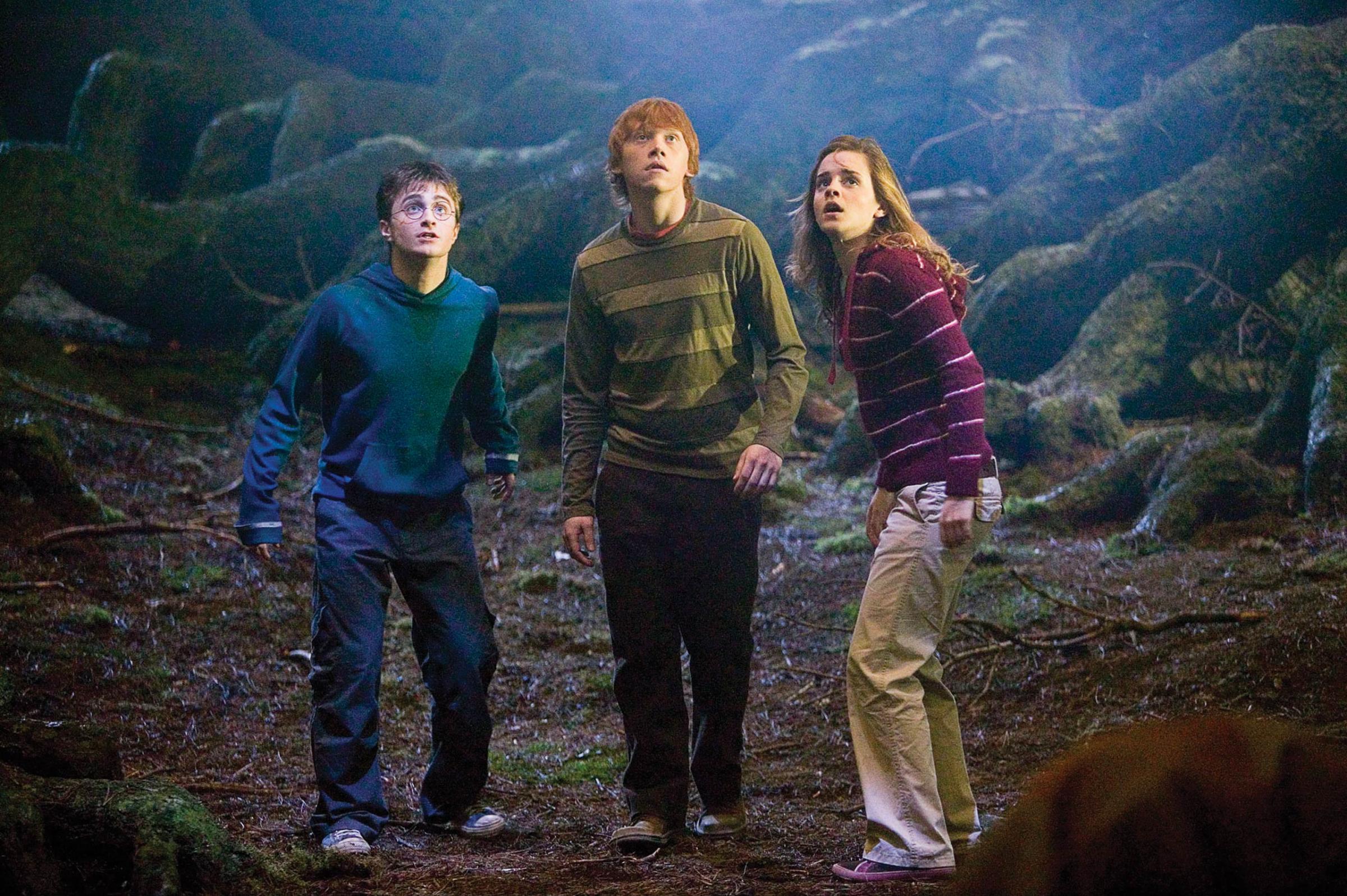 (L-r) DANIEL RADCLIFFE as Harry Potter, RUPERT GRINT as Ron Weasley and EMMA WATSON as Hermione Granger in Warner Bros. Pictures' fantasy "Harry Potter and the Order of the Phoenix." PHOTOGRAPHS TO BE USED SOLELY FOR ADVERTISING, PROMOTION, PUBLICITY OR REVIEWS OF THIS SPECIFIC MOTION PICTURE AND TO REMAIN THE PROPERTY OF THE STUDIO. NOT FOR SALE OR REDISTRIBUTION