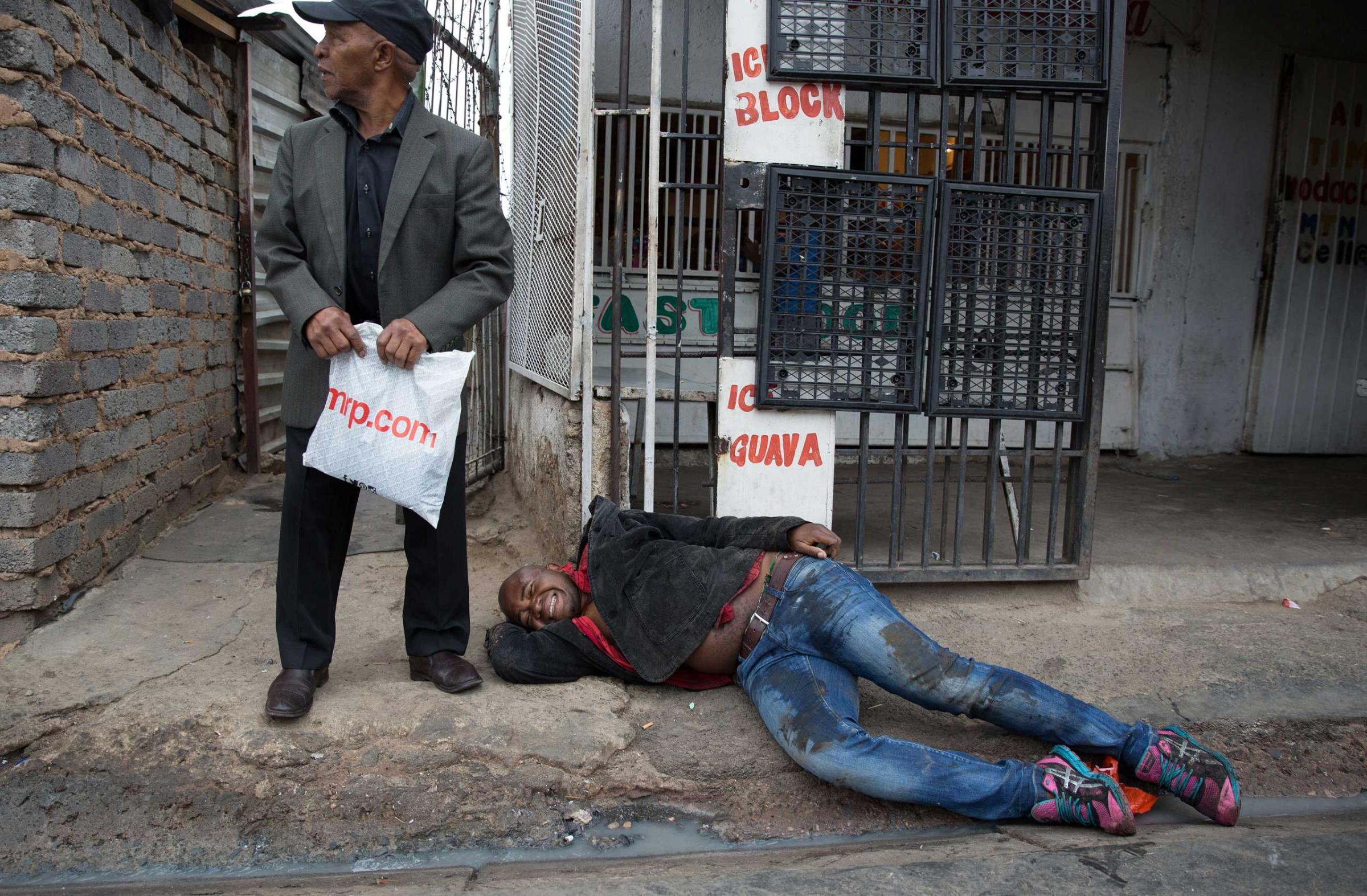 Sithole after being attacked by men in Alexandra township during anti-immigrant violence in Johannesburg on April 18, 2015. He later died of his injuries.