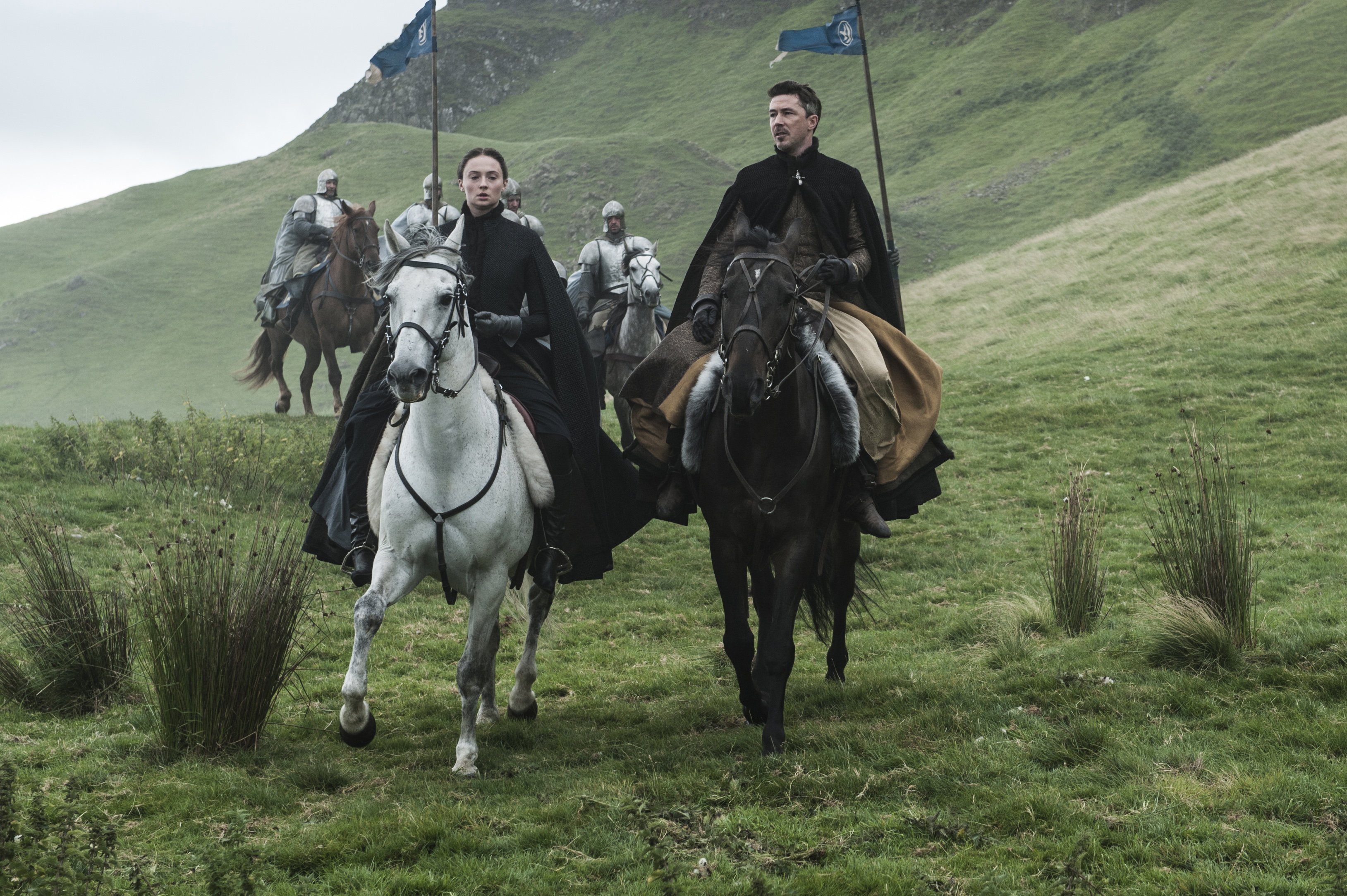 Sophie Turner and Aidan Gillen on <i>Game of Thrones</i> (Helen Sloan—HBO)