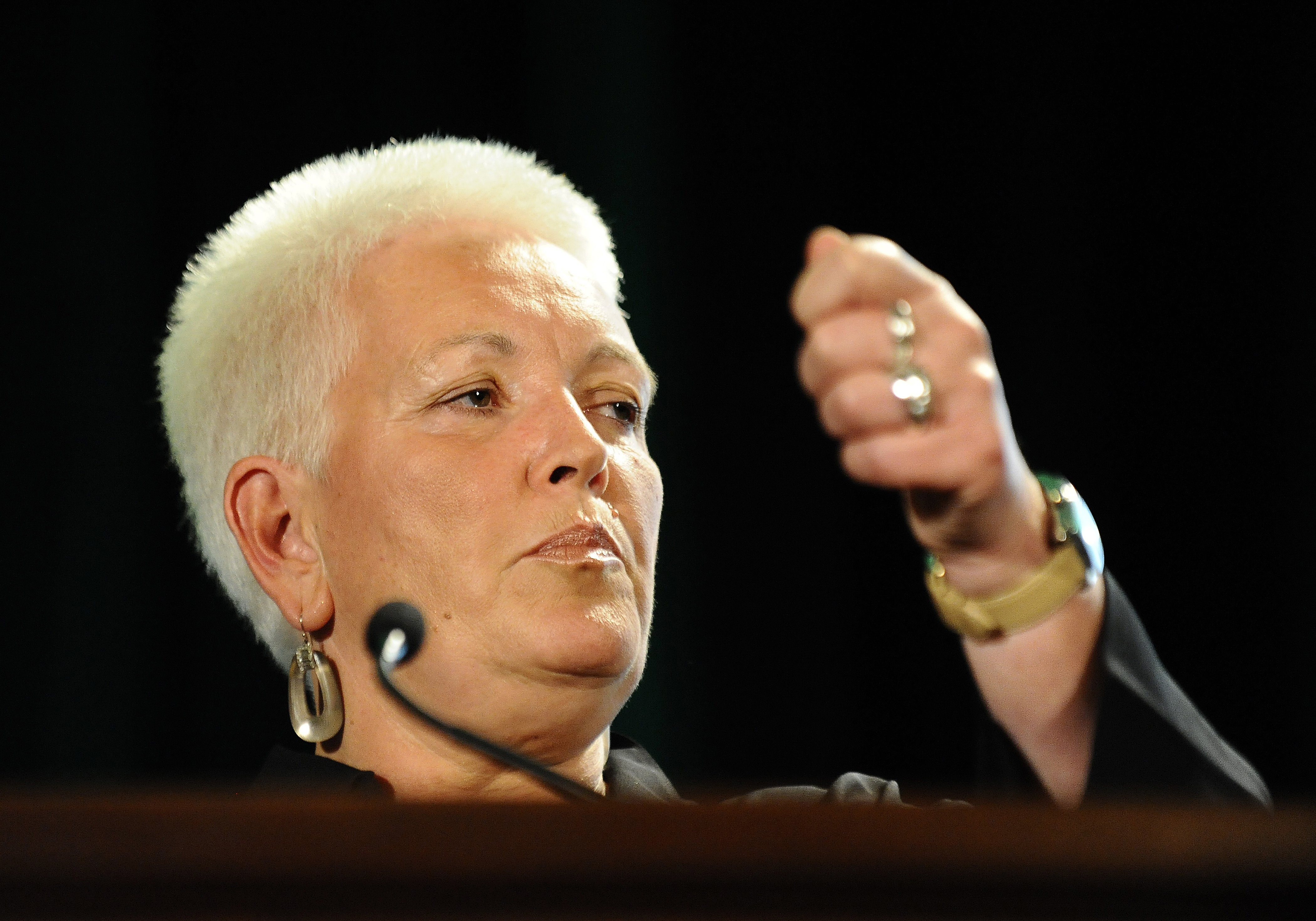 Gayle Smith, special assistant to President Obama and senior director at the National Security Council, speaks during the Society for International Development (SID) World Congress in Washington, DC, on July 29, 2011. (Jewel Samad—AFP/Getty Images)