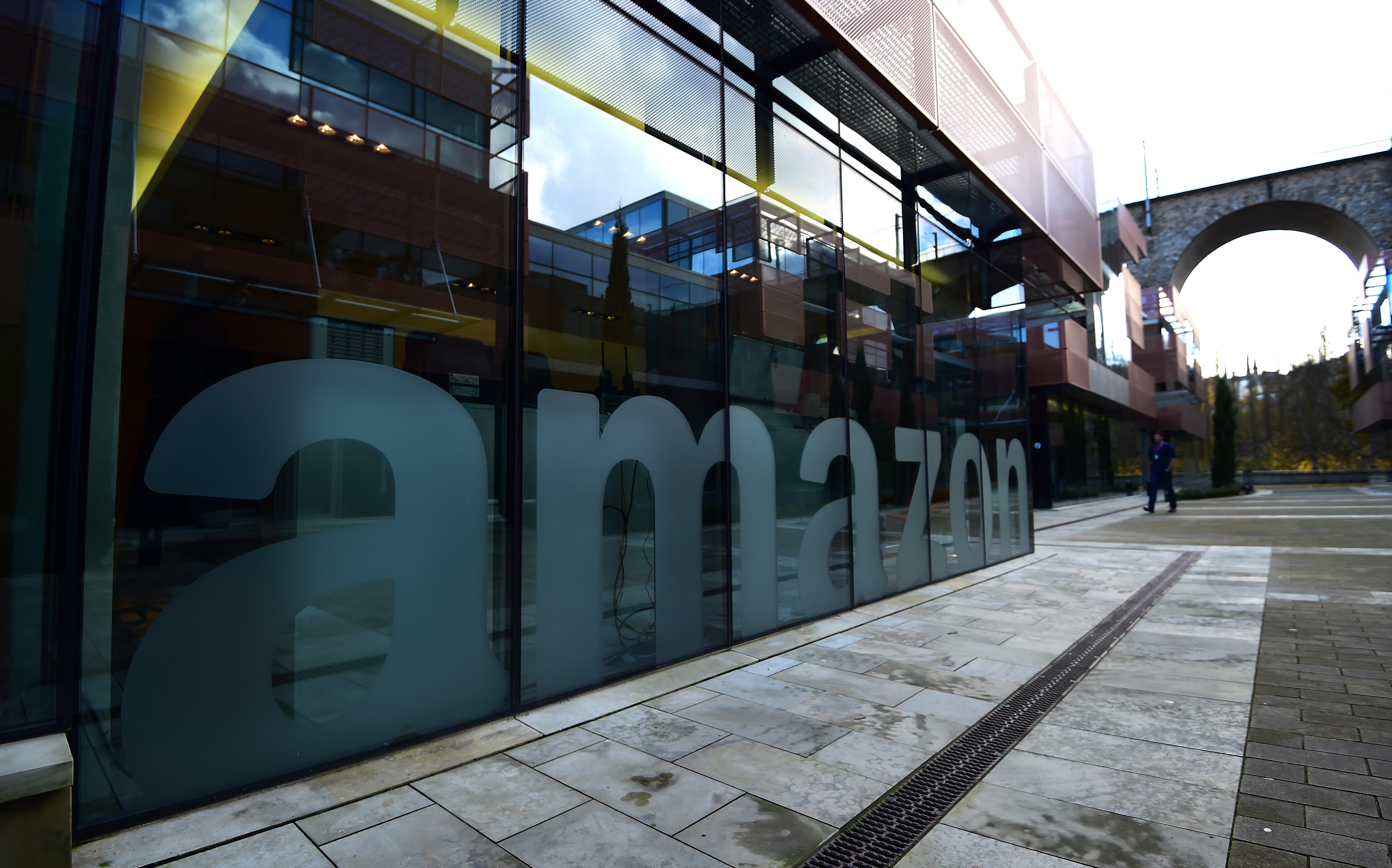 A view of US multinational Amazon's European headquarters, nestled in the Clausen Valley in Luxembourg, November 10, 2014. (Emmanuel Dunand—AFP/Getty Images)
