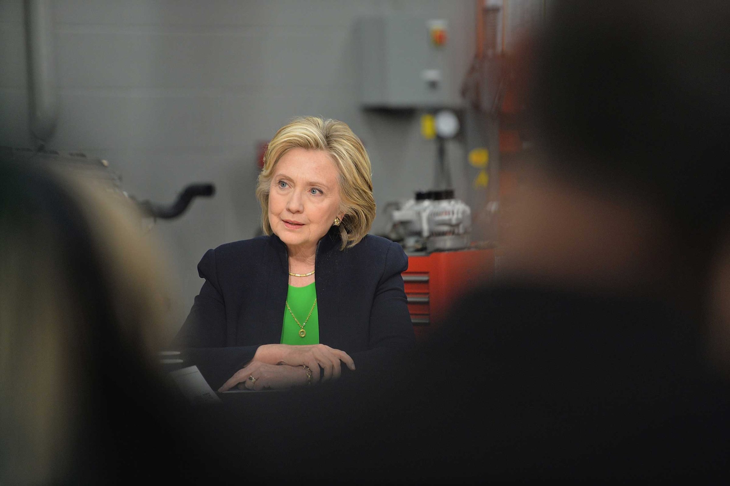 Hillary Rodham Clinton at a campaign event at the Kirkwood Community College in Monticello, Iowa, on Apr. 14, 2015.