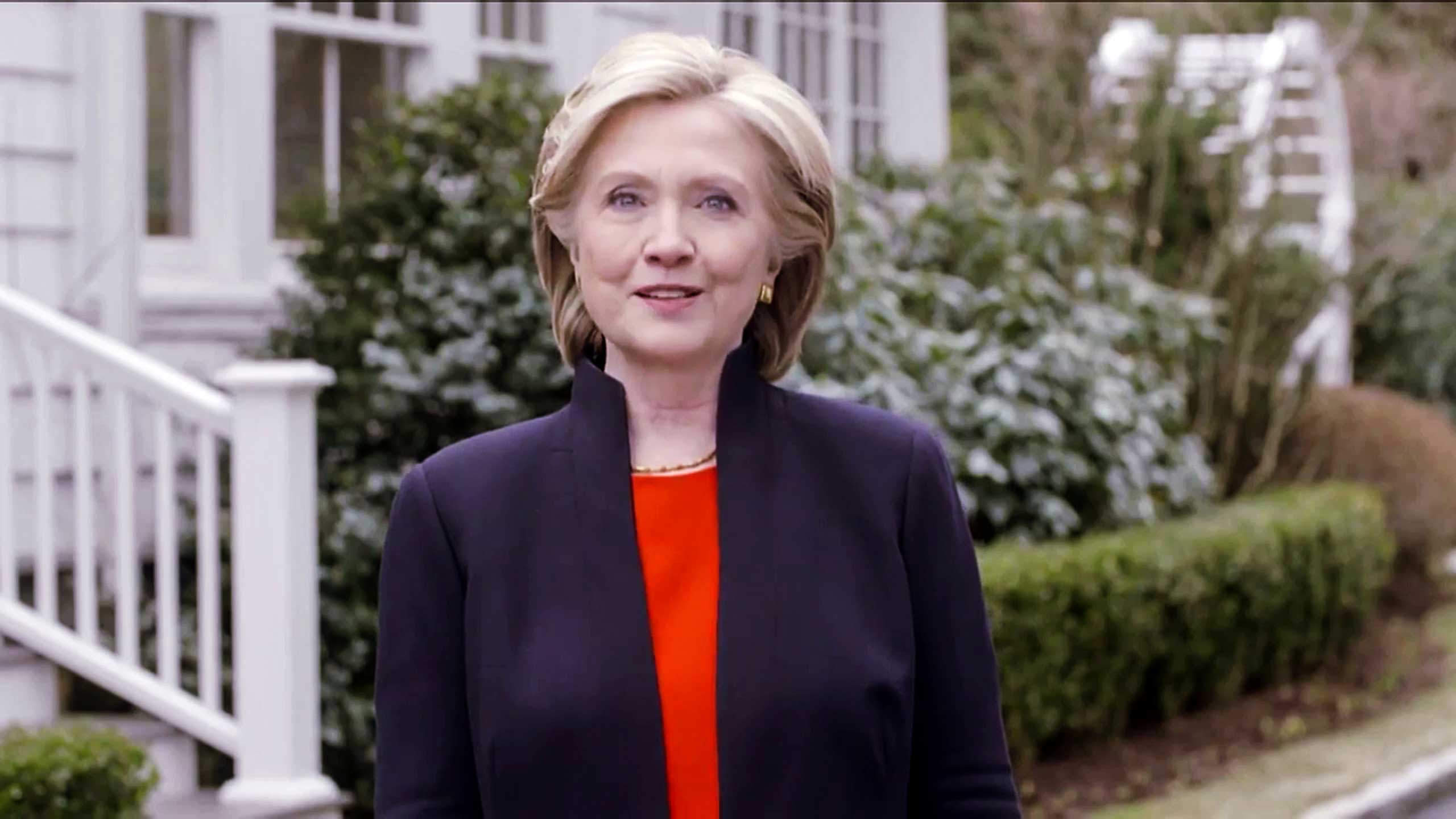 Video still of Hillary Rodham Clinton announcing that she will seek the presidency for a second time, immediately establishing herself as the likely 2016 Democratic nominee on April 12, 2015. (AP)