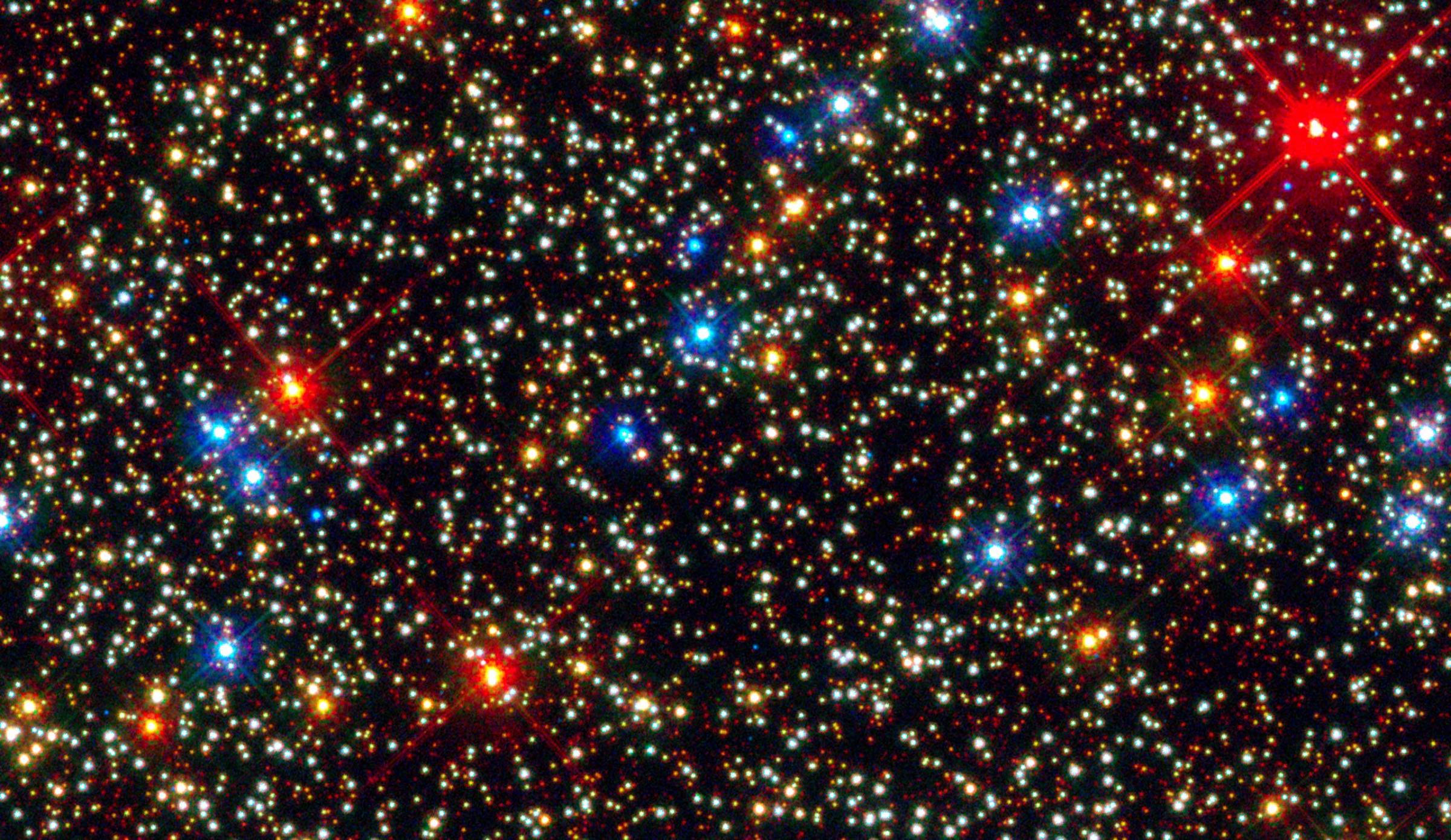 Colorful Stars Galore Inside Globular Star Cluster Omega Centauri