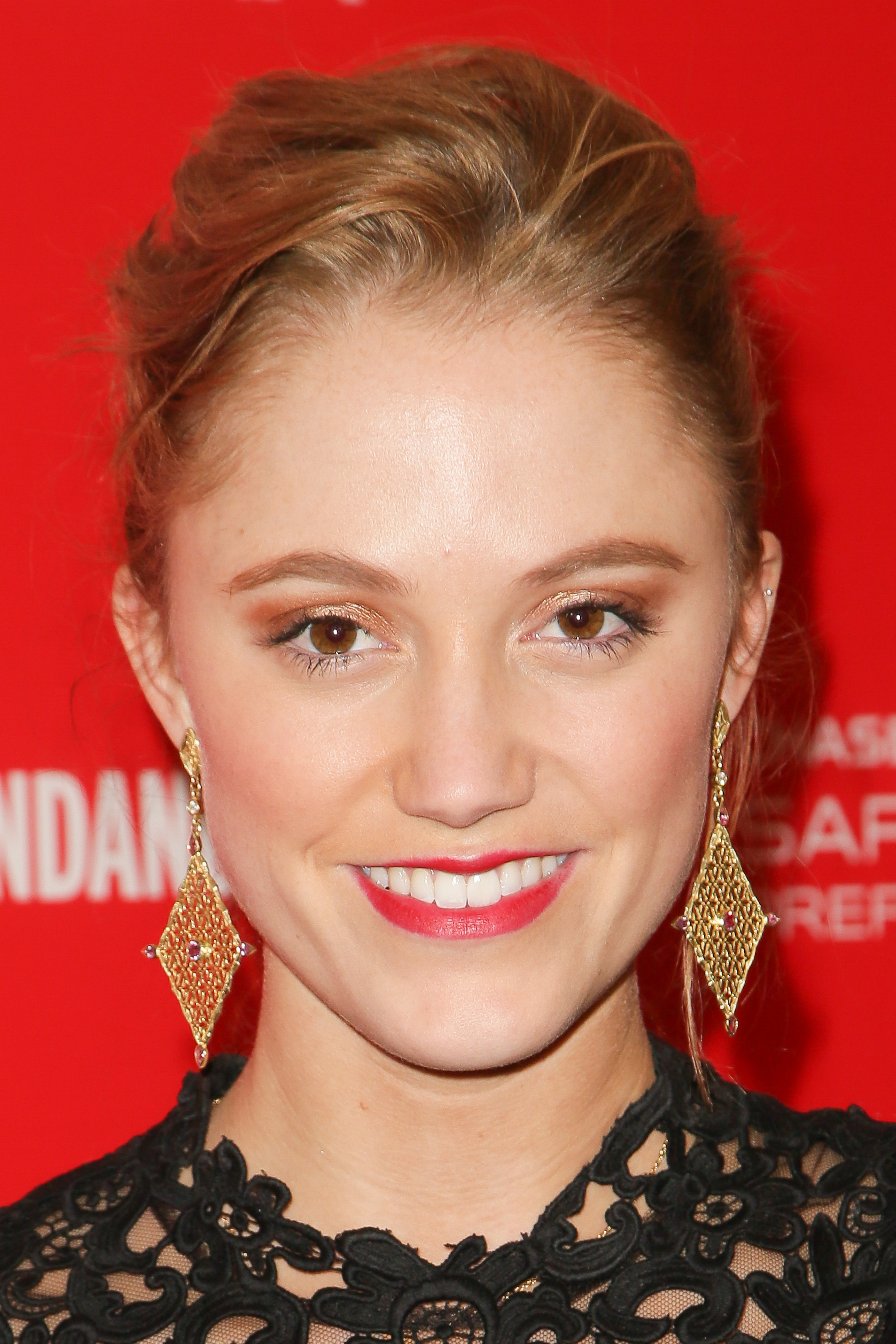 Actress Maika Monroe arrives at the "It Follows" premiere during the 2015 Sundance Film Festival on January 24, 2015 in Park City, Utah. (Chelsea Lauren—Getty Images)
