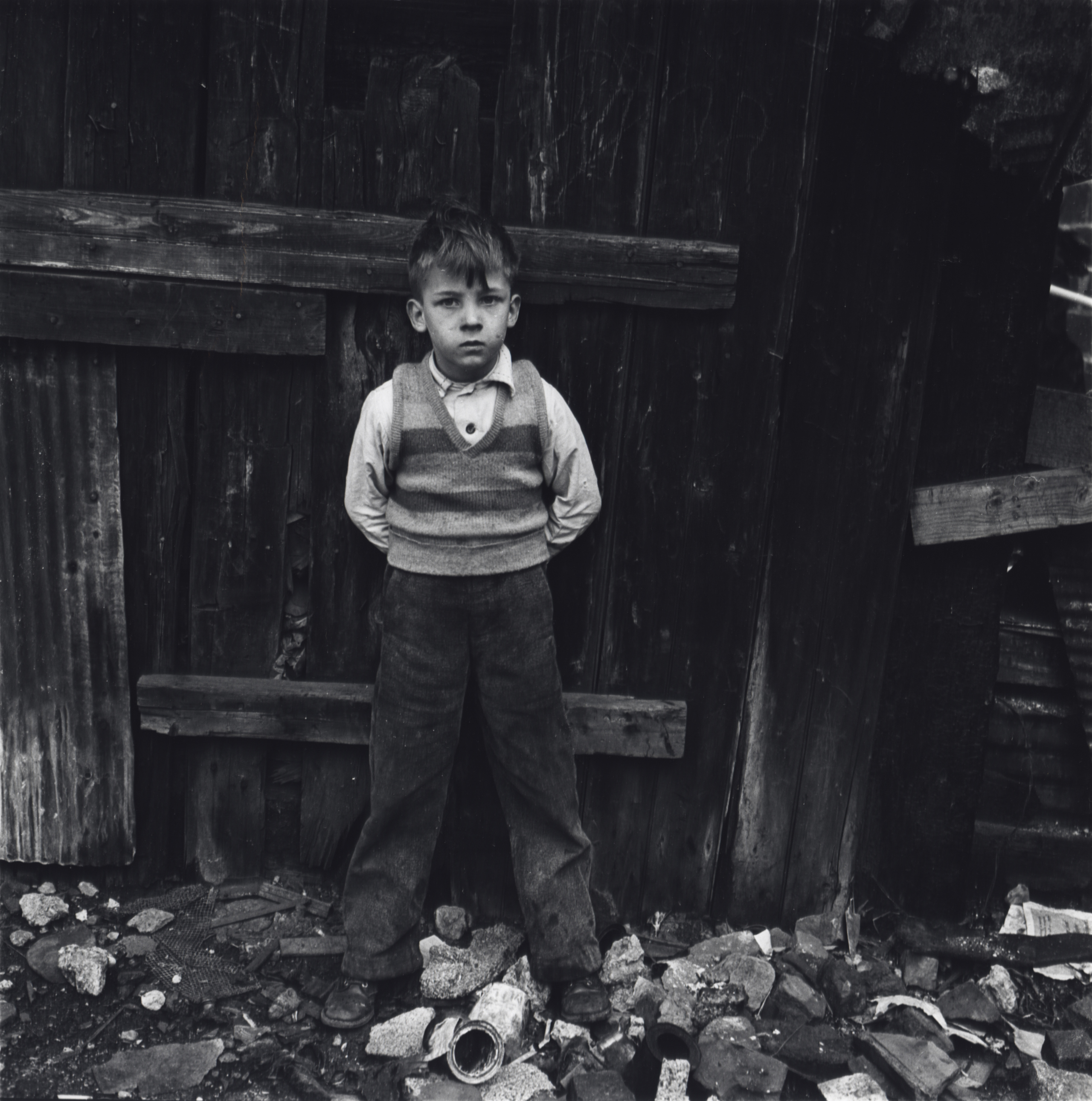 Blonde Boy and Fence, NYC, 1949