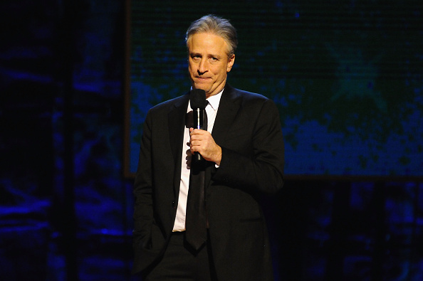 Jon Stewart performs on stage at Comedy Central's "Night of Too Many Stars: America Comes Together for Autism Programs" on Feb. 28, 2015, in New York City (Andrew Toth—FilmMagic/Getty Images)
