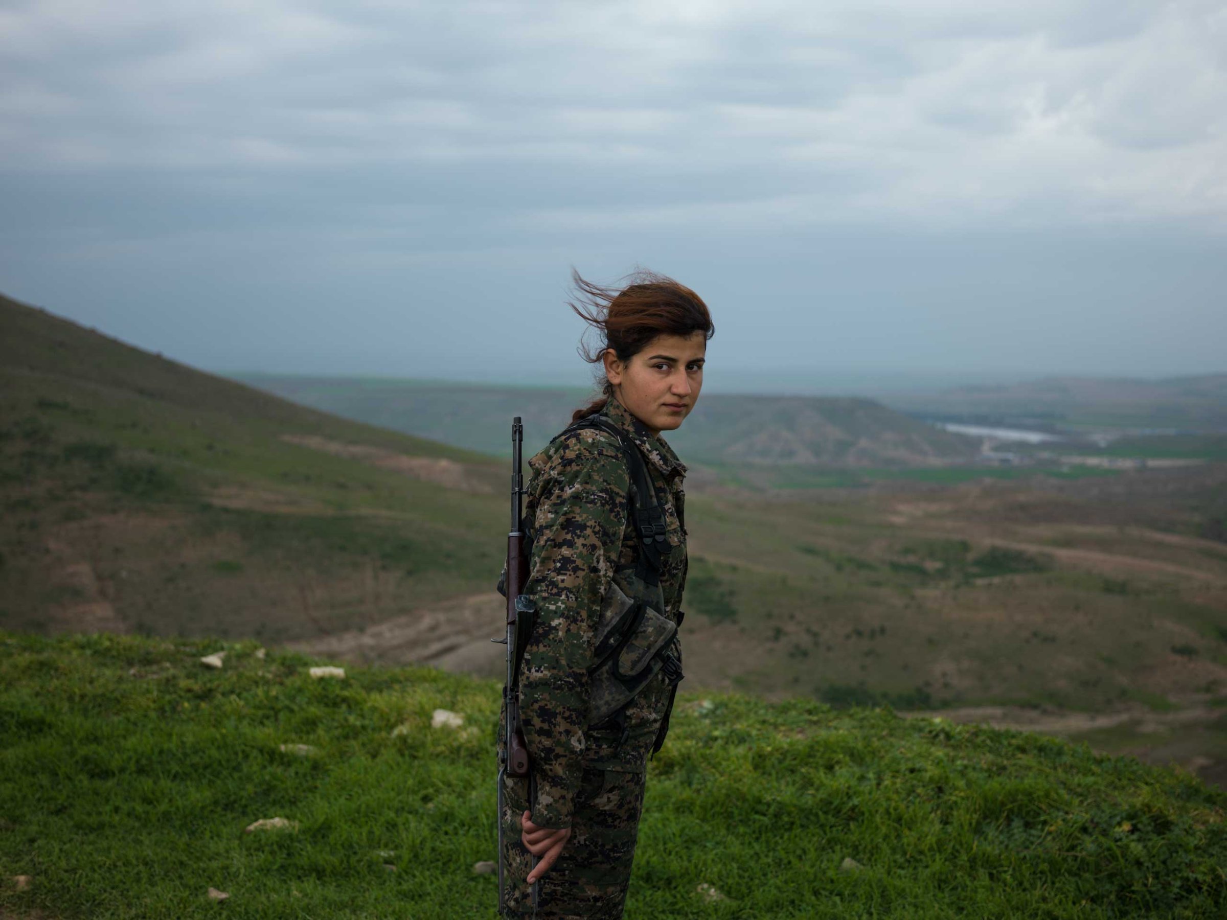 18-year-old YPJ fighter Torin Khairegi: “We live ina world where women are dominated by men.We are here to take control of our future..I injured an ISIS jihadi in Kobane. When he was wounded, all his friends left him behind and ran away. Later I went there and buried his body. I now feel that I am very powerful and can defend my home, my friends, my country, and myself. Many of us have been matryred and I see no path other than the continuation of their path." Newsha Tavakolian for TIME Zinar base, Syria "I joined YPJ about seven months ago, because I was looking for something meaningful in my life and my leader [ Abdullah Ocalan] showed me the way and my role in the society. We live in a world where women are dominated by men. We are here to take control of our own future. We are not merely fighting with arms; we fight with our thoughts. Ocalan's ideology is always in our hearts and minds and it is with his thought that we become so empowered that we can even become better soldiers than men. When I am at the frontline, the thought of all the cruelty and injustice against women enrages me so much that I become extra-powerful in combat. I injured an ISIS jihadi in Kobane. When he was wounded, all his friends left him behind and ran away. Later I went there and buried his body. I now feel that I am very powerful and can defend my home, my friends, my country, and myself. Many of us have been matryred and I see no path other than the continuation of their path."